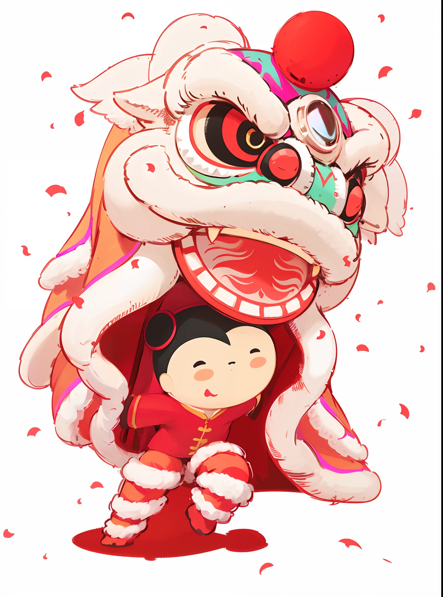 超高分辨率, 独奏, Blushlush, lion dance, Chinese lion, 1womanl,tmasterpiece, best qualtiy, Extremely detailed CG unifies 8K wallpapers, illustratio, ultra - detailed, Bushy hair, white mane, largeeyes, toucan, buck teeth, Turn around and look at the audience, Ojiri, hydrangeas, Metal clocks, (Walking posture:1.3), crazy, Constructivism, Ray tracing, Masterpiece, Best quality, 8K ,extreme beautiful, Avant-garde, Cool, Aura of evil, ventania, Glowing eyes, Serious expressions, dystopian city, Futuristic, Detailed background, Award-Awarded, Neon lights, trending on art station