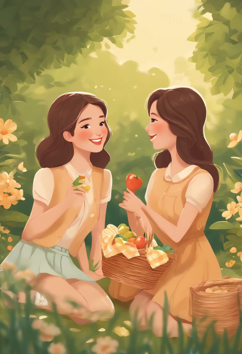 Design a warm and fun scene,Among them, girls are easy to accept and appreciate。Set against the backdrop of a sunny day,Depicting a group of women with strong friendships spending quality time together may attract the interest of girls。
You can draw a group of girls enjoying a picnic in the garden,They sit on the grass surrounded by flowers and plants,Fruit and snacks in hand。They talked happily、laughing heartily,It shows an atmosphere of friendship and joy。You can give each girl her own unique personality and characteristics,Show their tacit understanding and interaction in illustrations。