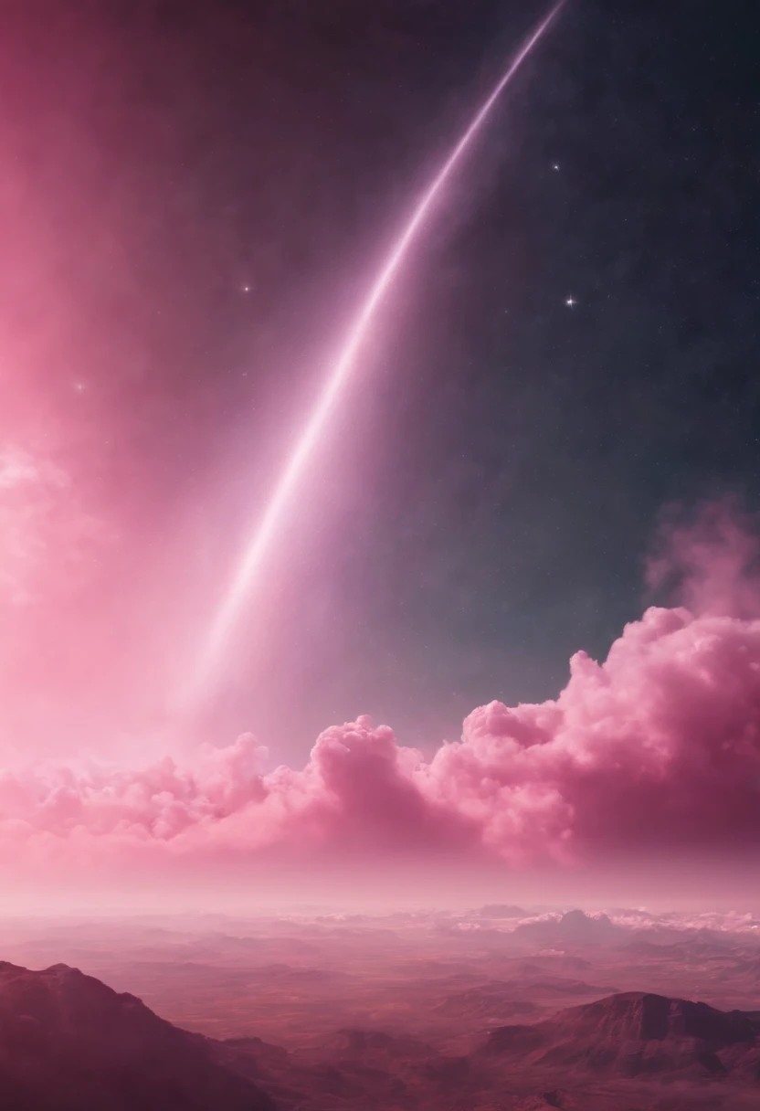 Spaceship, on the sky, With pink unicorns，Requires GIF generation
