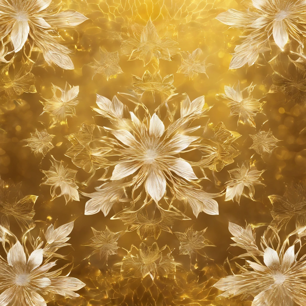 A golden water lily, lotus petals, radiating golden light, Lotus, with lotus flowers, glowing golden aura, a golden halo, soft golden light, glowing delicate flower, lotuses, gold ethereal light, gold flowers, sitting on a lotus flower, gilded lotus princess, Golden glow, Golden light, golden background with flowers, (extremely detailed CG unity 16k wallpaper:1.1), (Denoising strength: 1.45), (tmasterpiece:1.37), ray tracing, god rays, UHD, award winning