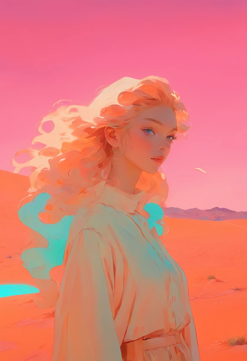 Woman, desert, oil skin, by Petra Collins