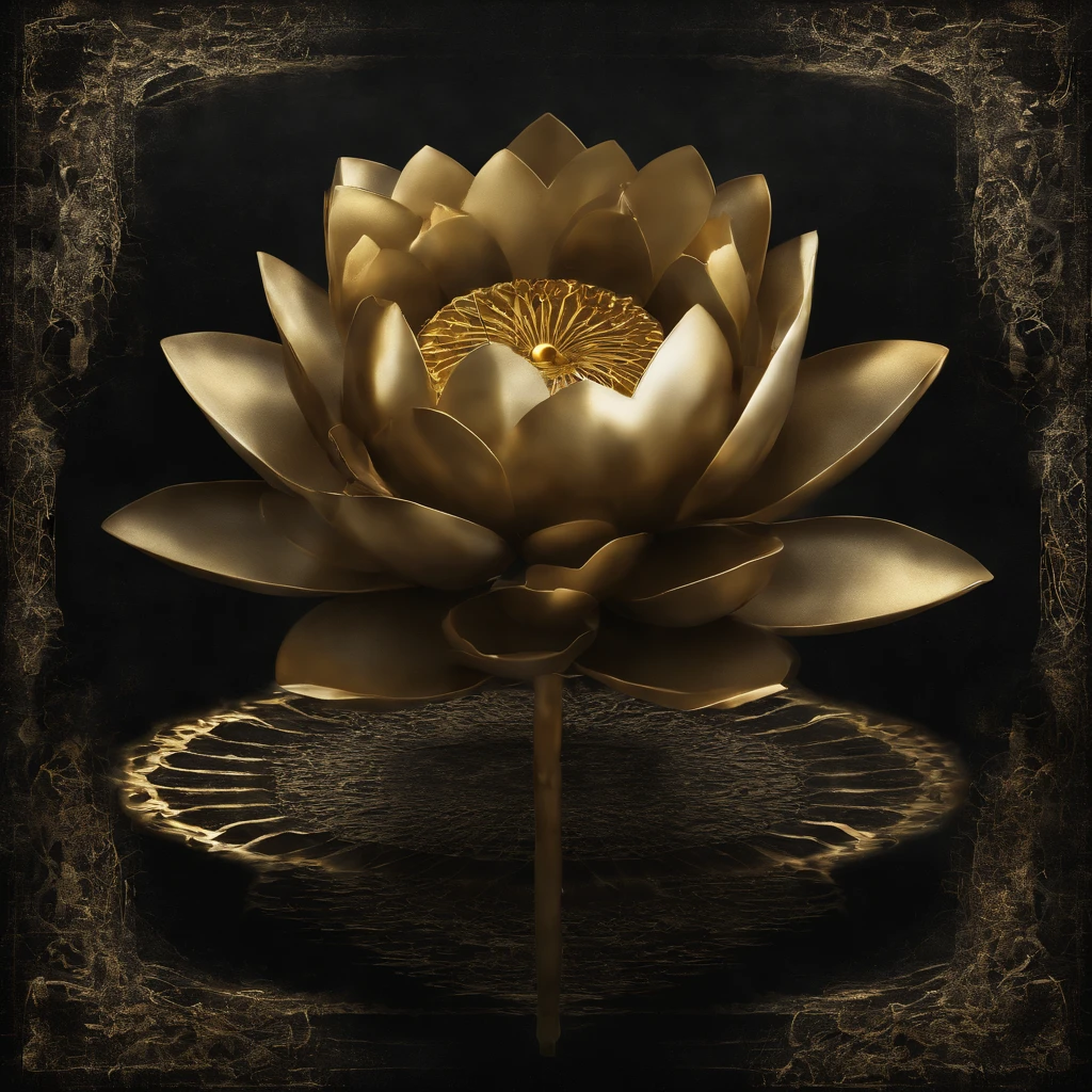 A golden water lily, lotus petals, radiating golden light, Lotus, with lotus flowers, glowing golden aura, a golden halo, soft golden light, glowing delicate flower, lotuses, gold ethereal light, gold flowers, sitting on a lotus flower, gilded lotus princess, Golden glow, Golden light, golden background with flowers, (extremely detailed CG unity 16k wallpaper:1.1), (Denoising strength: 1.45), (tmasterpiece:1.37), ray tracing, god rays, UHD, award winning