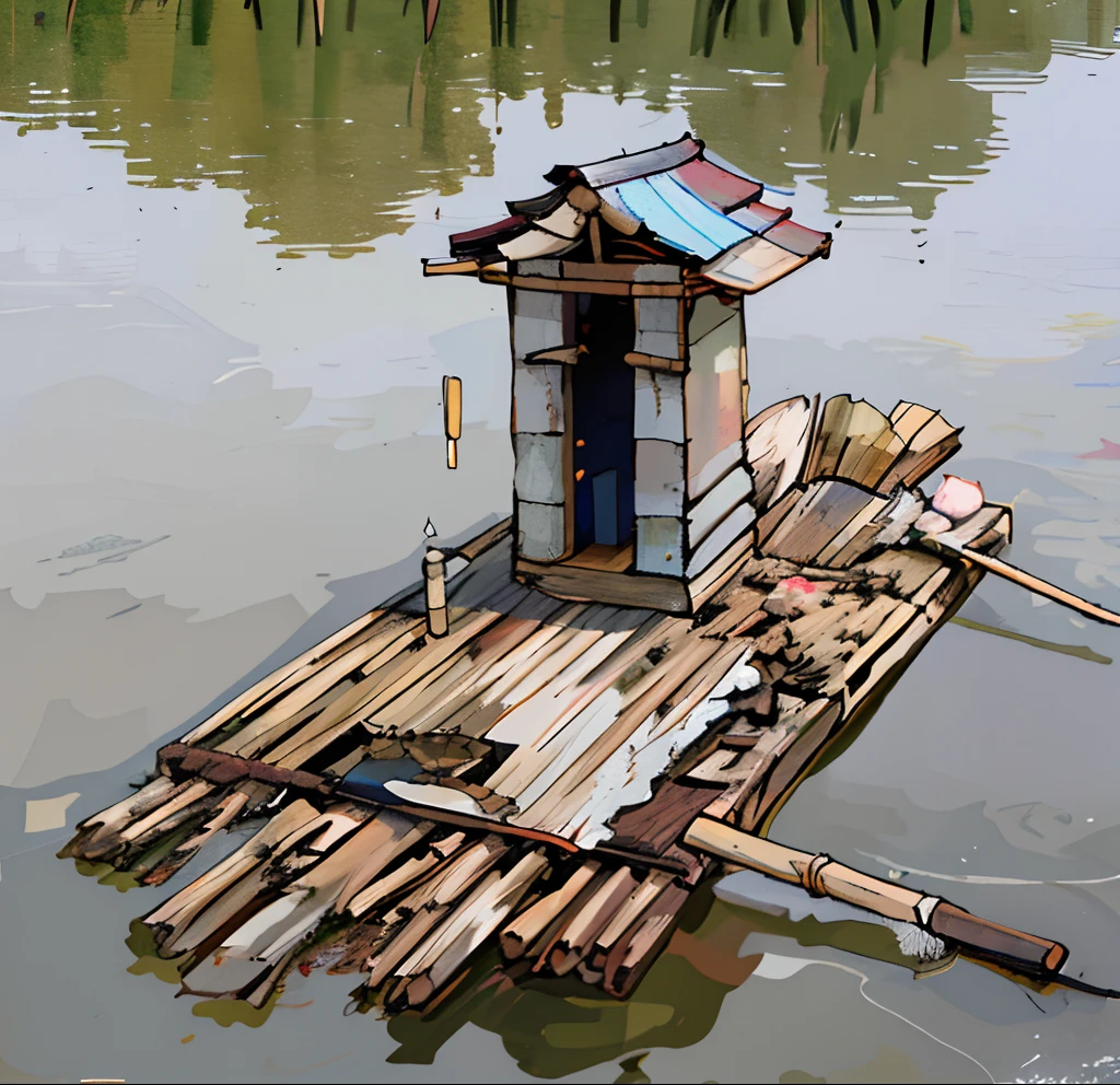 Broken bamboo excretion
