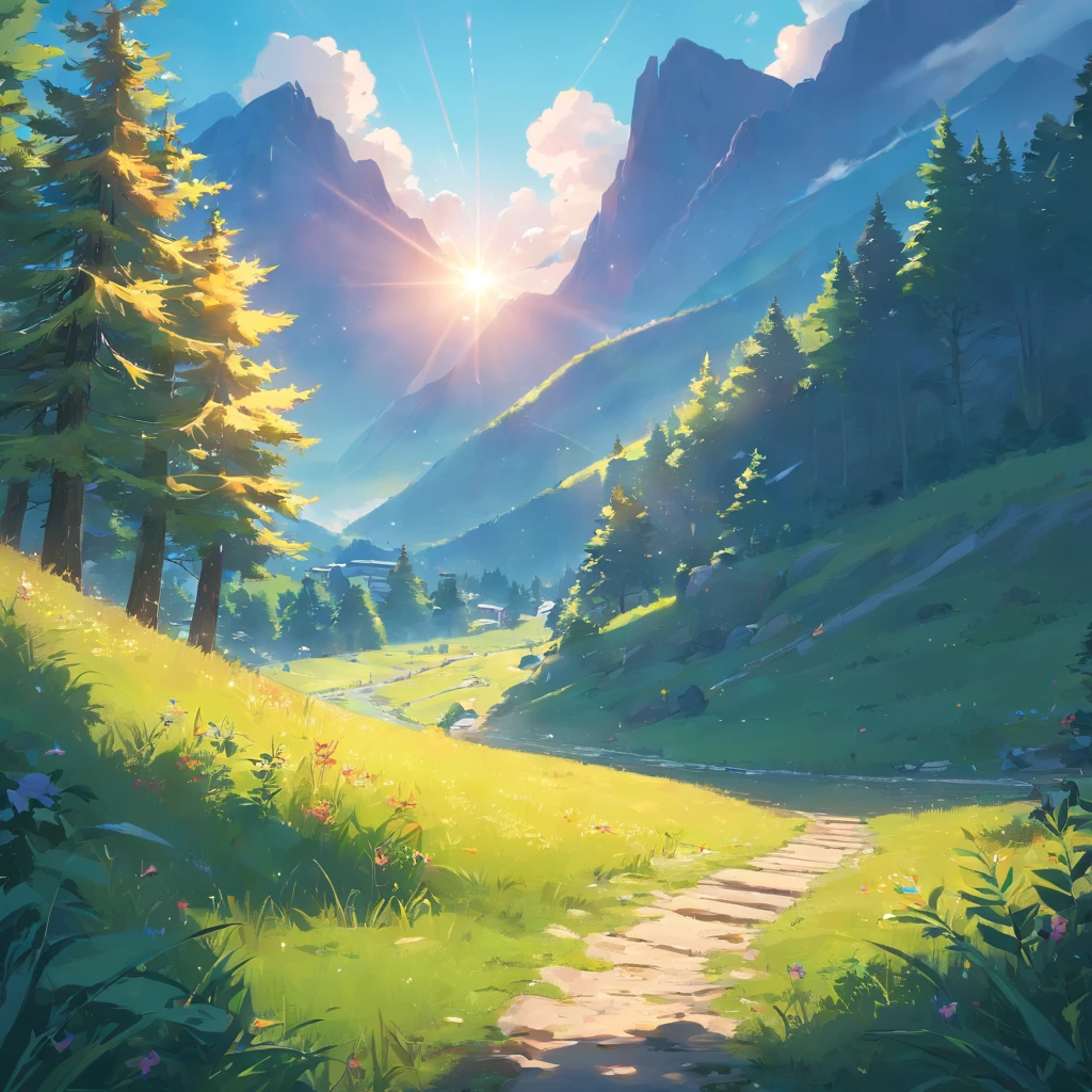 Alpine forest landscape photography，Rugged mountain roads，Clear and transparent lake，the trees，bushes，falling leaf，sun at dawn，Blurred vision，Cliffs and mountains，desolated，Aloneness，Cold，foggy sky，Not dazzling morning sun，Nightmare vision，Dark fantasy plot，Perfect and excellent composition，8K分辨率，the detail，limitations，Close-up ultra-wide angle shot，realisticlying，stunning skies,Colorful clouds float，true to life, Pubic area is clear, flawless perfection, Digital SLR, 1024, 2048, 4096, A detailed, Sharp, best qualtiy, high qulity, absurderes，unmanned background，The is very detailed、Detailed lighting shadows，Trends on ArtStation、iintricate、high detal、dramatics、（Volumetriclighting：1.2）hdr shot。（Close-up，Super deep view，ultra-wide-angle，Microfocal length lens：1.2）（realisticlying：1.4）tmasterpiece、high high quality、Beautiful photography，globalillumination