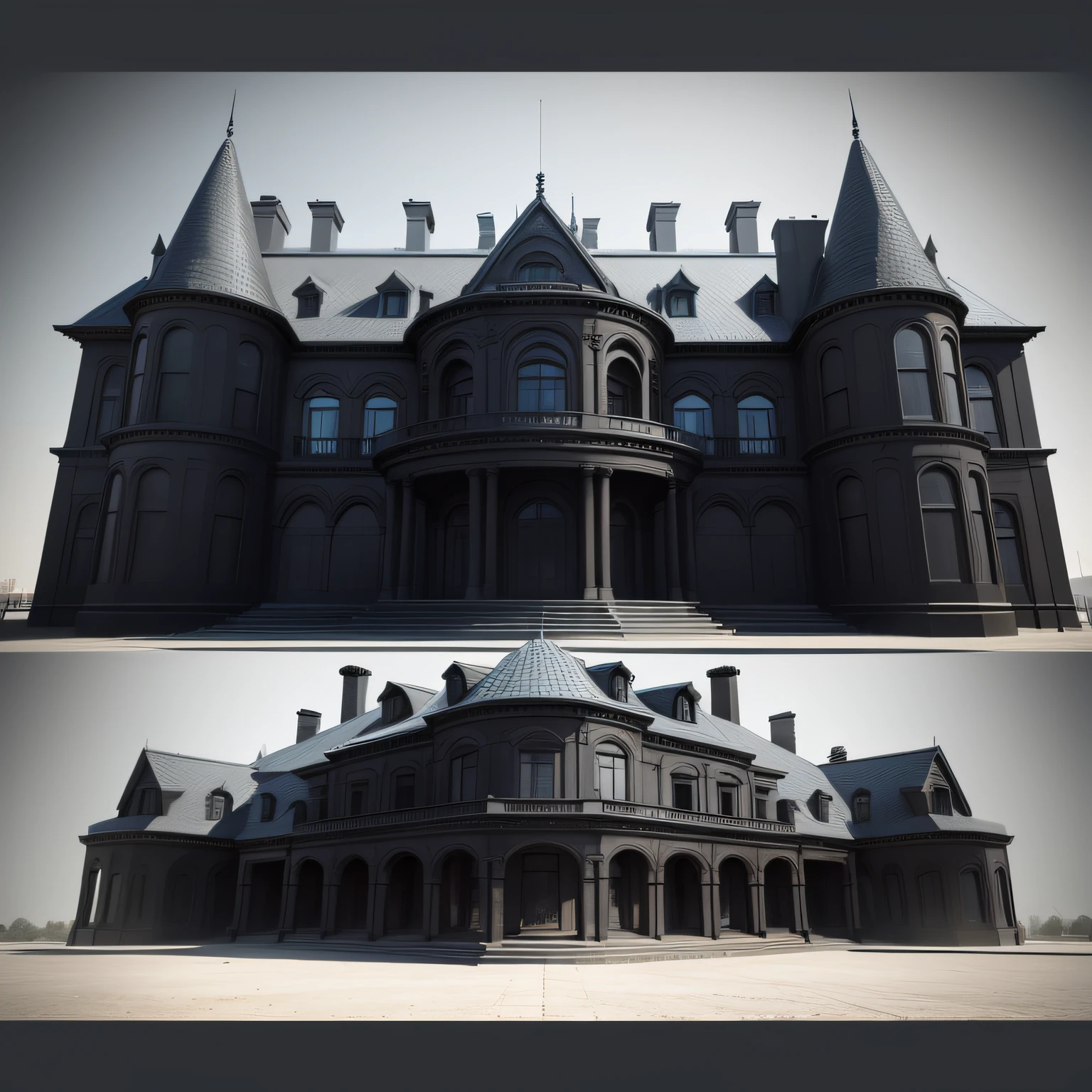 matte black mansion