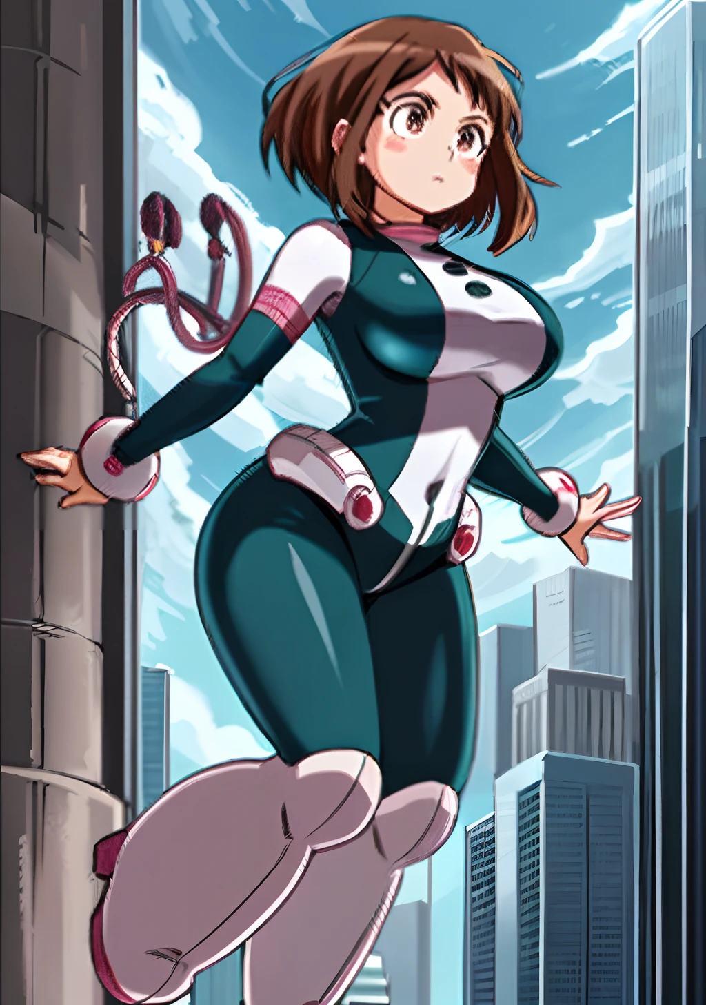 woman big tits samus amran robot suit giantess city destroyd