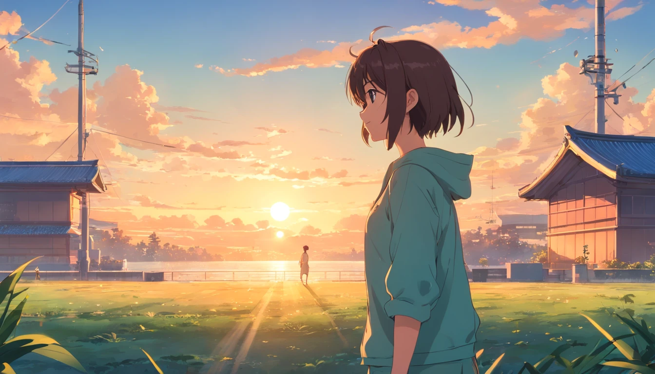 Chinese ink style，Hyper-detailing，comic strip，China-style，pupils，school ground，starrysky，highly detailed surreal vfx，eventide，super-fine，ultra - detailed，high qulity，8K ，oc rendered，dynamic viewing angle