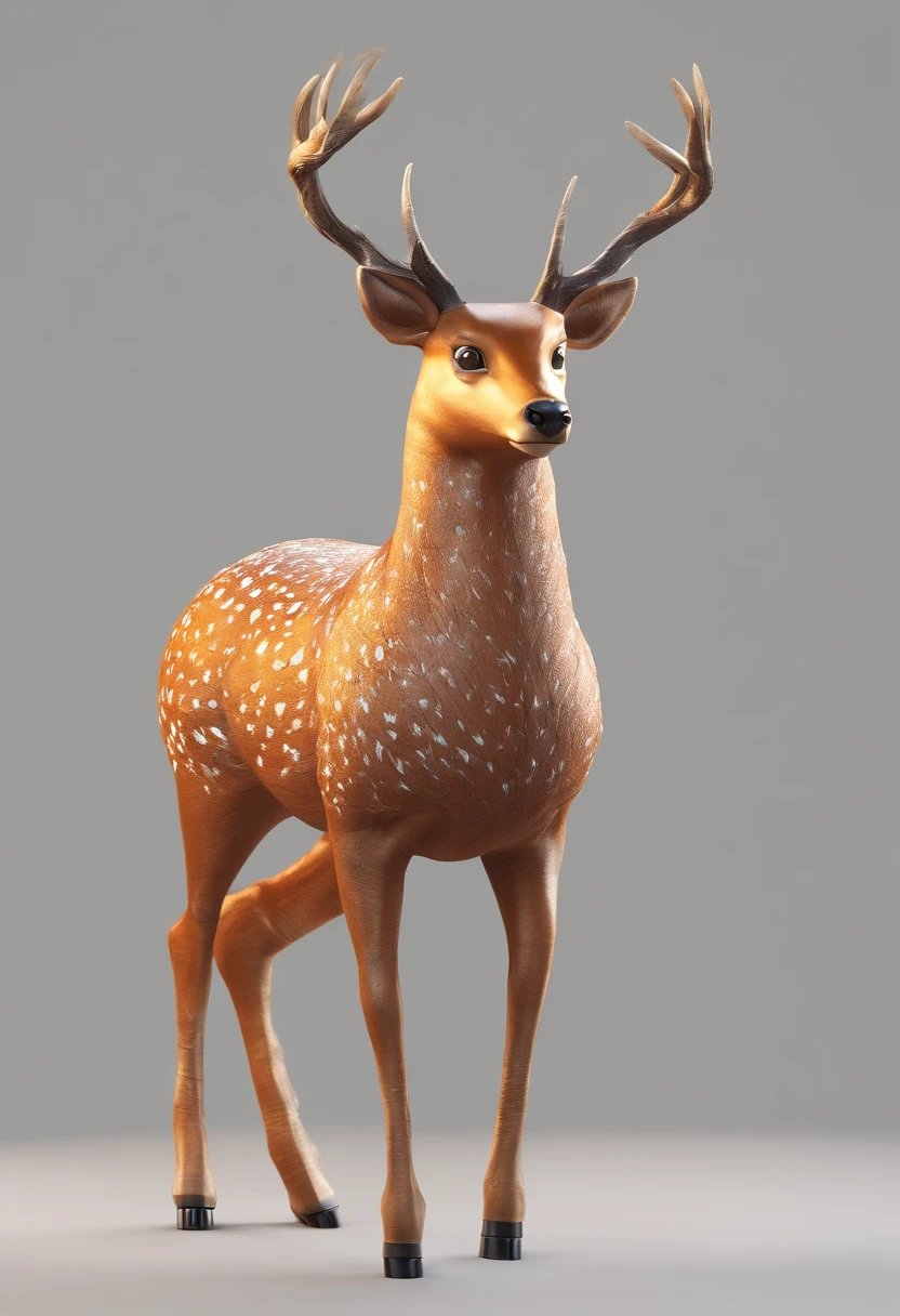 Anthropomorphic deer mascot in Yi style