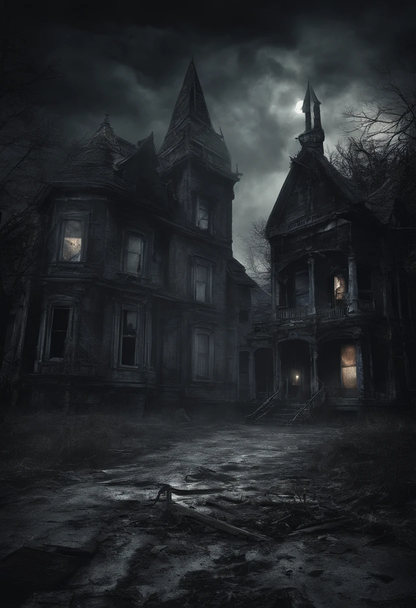 Explore the haunted town of Ravenshadow on Halloween night, where every building, street, and inhabitant is touched by a dark and eerie magic. Capture the chilling atmosphere, the sinister costumes, and the supernatural occurrences that make this night one to remember