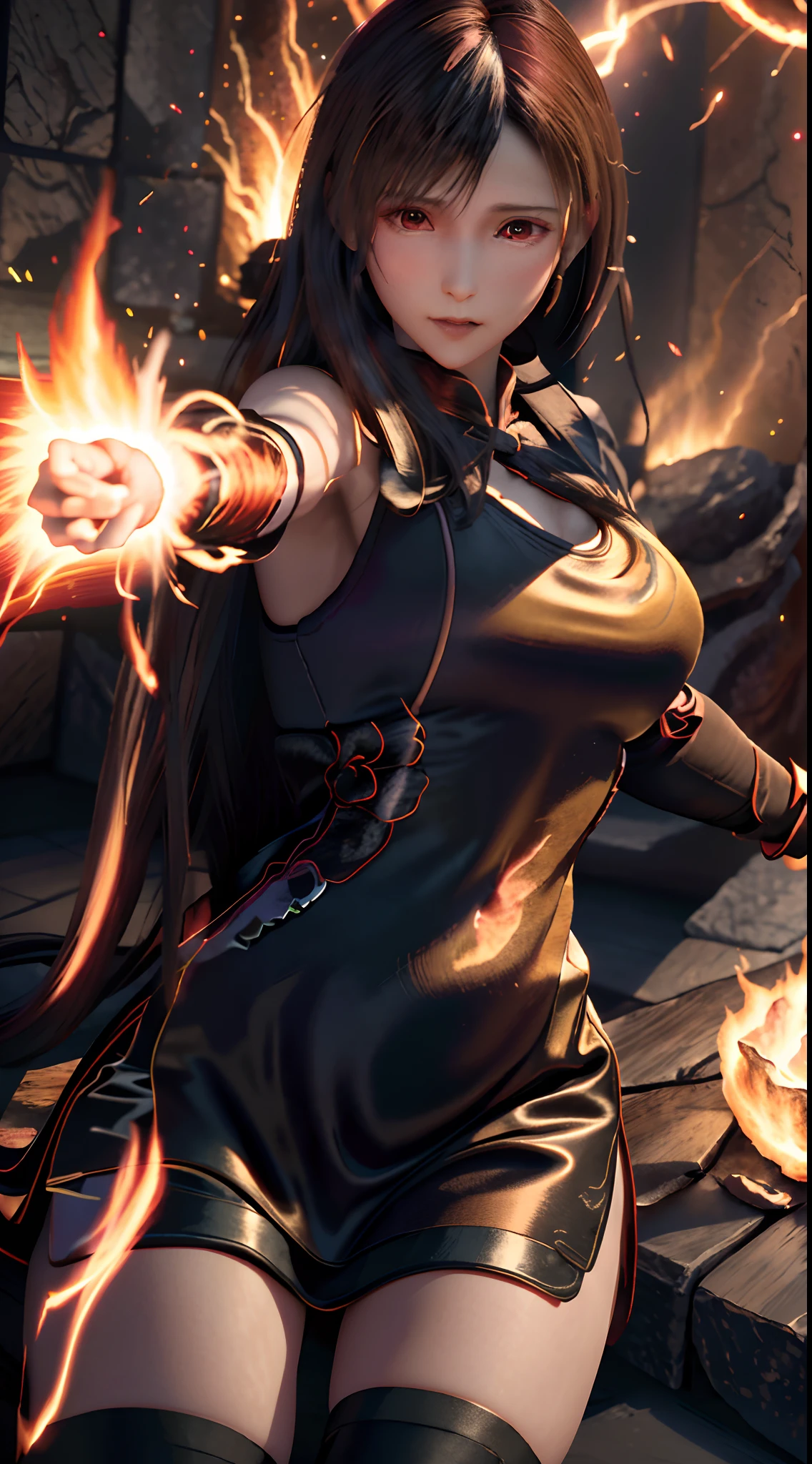 Girl playing with fire, ablaze with intensity, Glowing embers, Swirling smoke, Mesmerizing action, Flowing red hair, sparks flying, Fearless expression, Dark background, Intense lighting, Fiery atmosphere, dynamicposes, Dangerous beauty, Fascinating energy, Burning passion, Thrilling suspense, intense heat, Scorching flame, dramatic contrast, Smoky veil, fiery glow, Enchanting dance, Strong presence, Flashing shadows, Fiery artwork, Vibrant colors, blazing infero, Hypnotic flame, daring adventure, Her eyes shone with a blazing light, Heat waves, Glowing embers fall, Exhilarating performance, Blazing sparks in the night, adrenaline rush, Radiant warmth, Breathtaking spectacle, Raw intensity, Fiery passion is unleashed.
