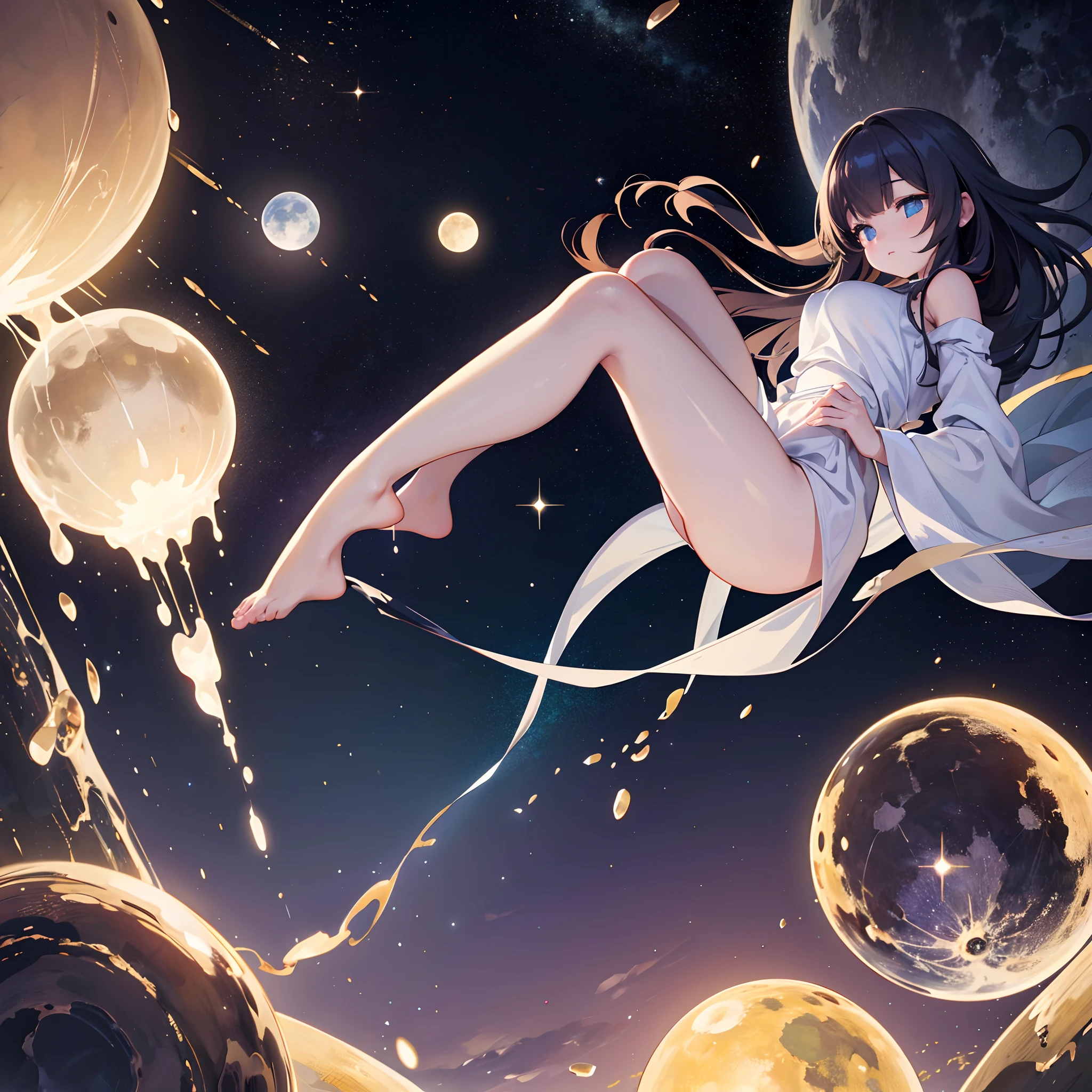 Space, Orbs
(best quality,4k,8k,highres,masterpiece:1.2),ultra-detailed,(realistic,photorealistic,photo-realistic:1.37),moonlit,cosmic,otherworldly,astral,ethereal,glowing,tranquil,celestial,star-filled,expansive, vast, nebulous,distant,glimmering,shimmering,undefinable,heavenly,infinite,illuminated,serene,surreal,transparent