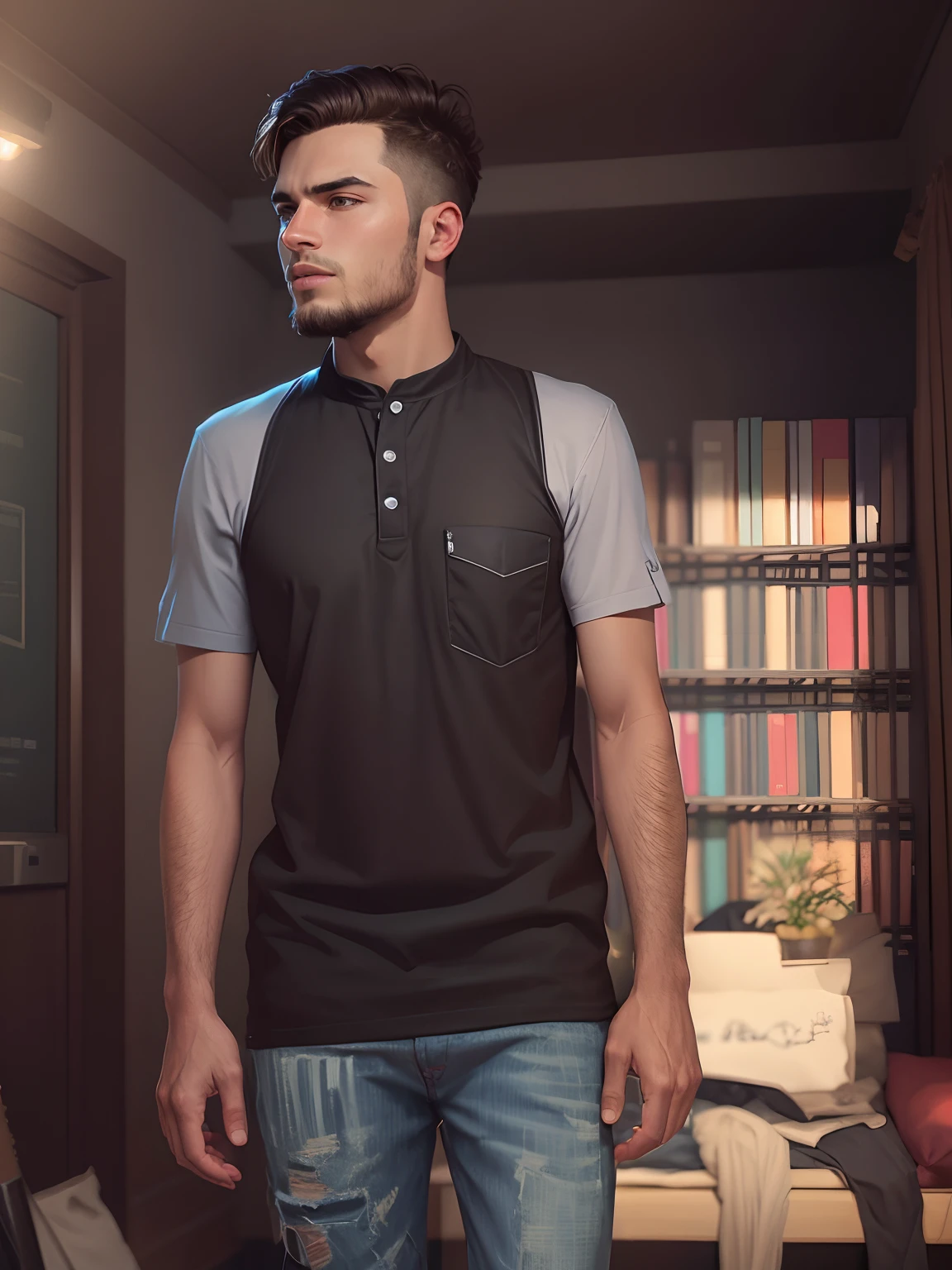 Change background game handsome boy , realistic face