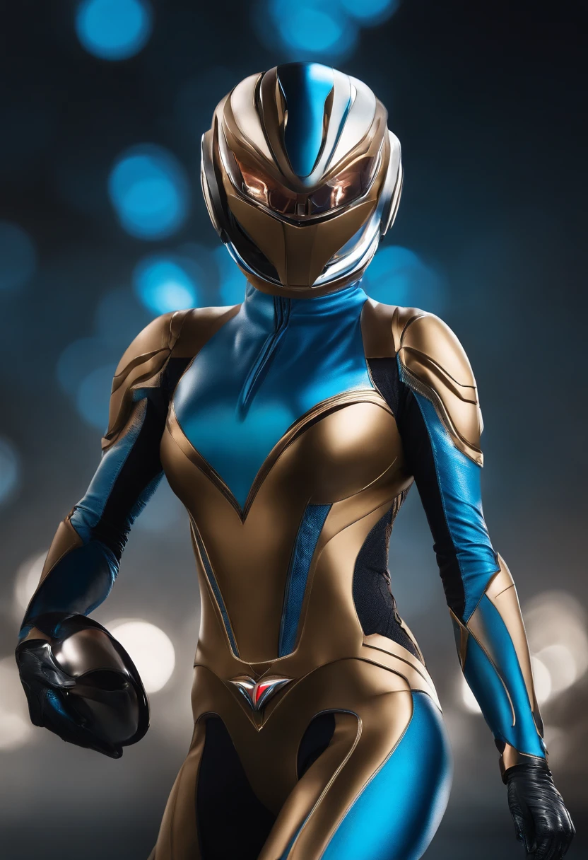 Hero of Transformation，Female Kamen Rider，Motivo golfinho，Simbolismo dos golfinhos，Azul com base na cor da imagem，Linha Branca，sentai hero，Woman，Kamen Rider，Full Face Mask，Sharp face，Cubra todo o rosto，Biological suits，Muscle decoration，hero suit，heroine，Linha corporal feminina，uma mulher de 20 anos，The image is water，droplets of water，Blue light on the background of space，Papel de parede live-action delicadamente desenhado