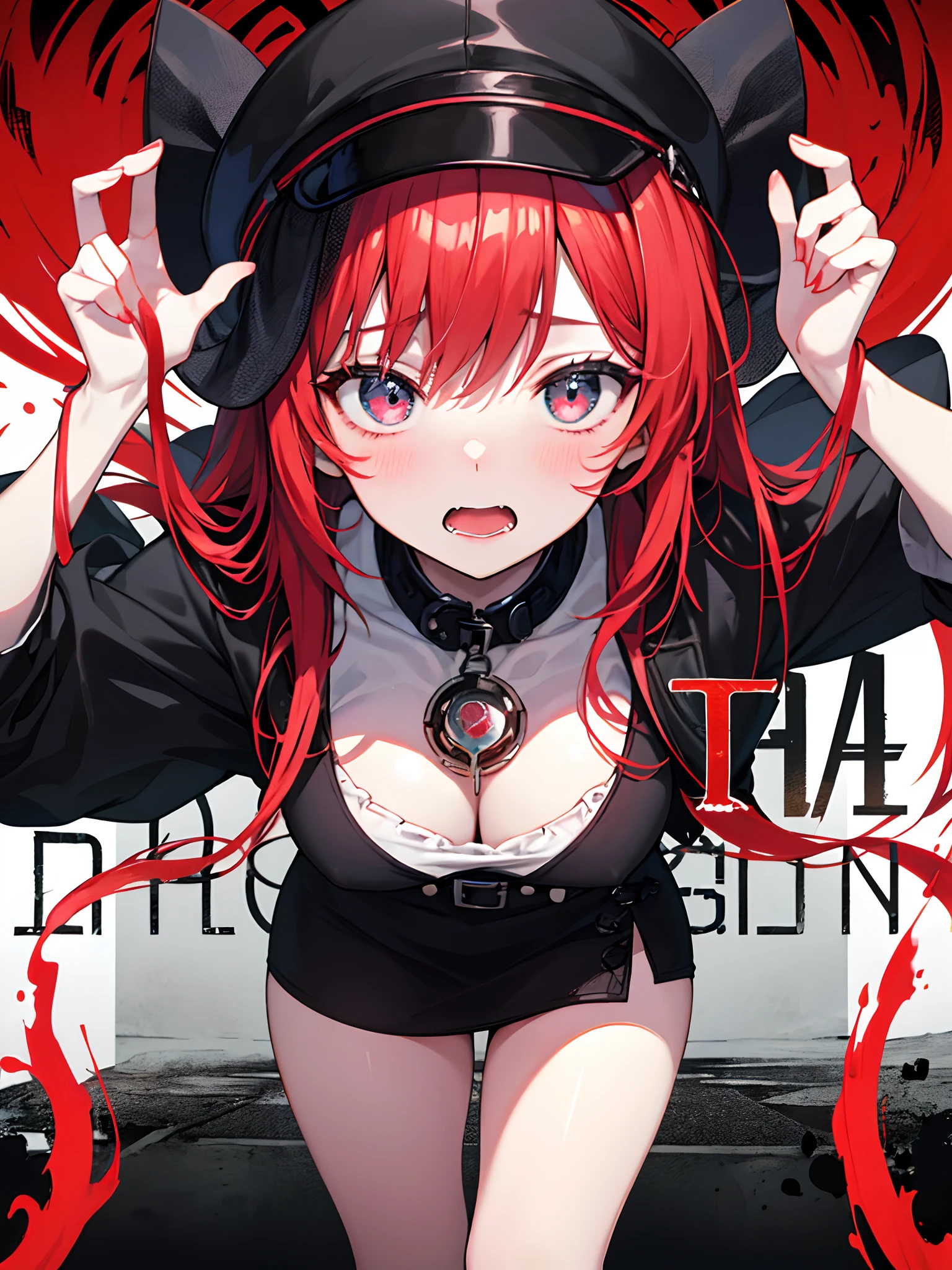 Red background