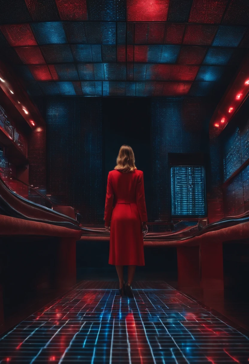 Person choosing between the blue and red pill of the matrix