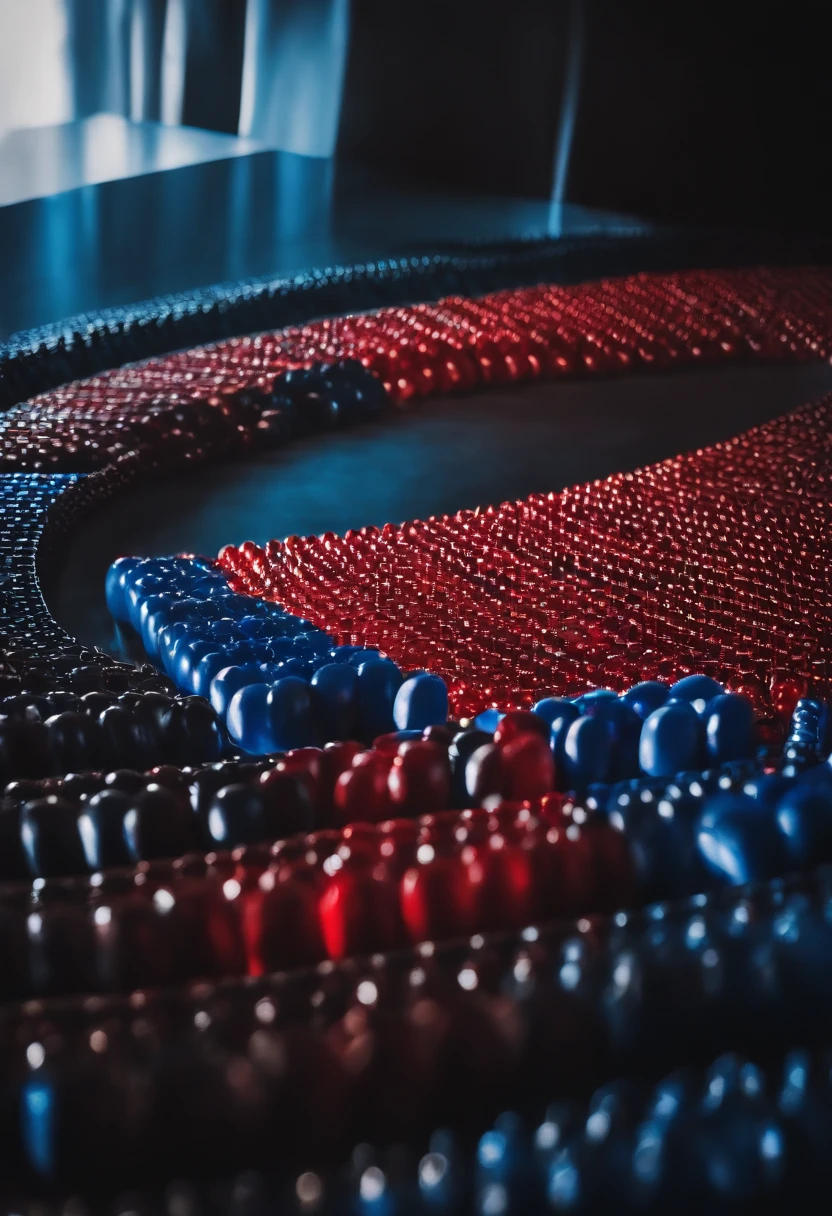 Person choosing between the blue and red pill of the matrix