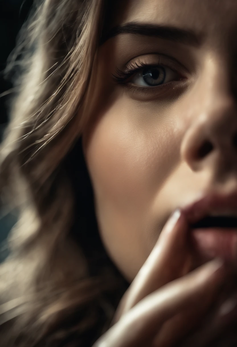 (best quality,ultra-detailed,photorealistic:1.37),1girl,beautiful detailed face,spanked,gently biting lips,crying,teary eyes,sad expression,dramatic lighting,vivid colors,sharp focus,emotional portrait