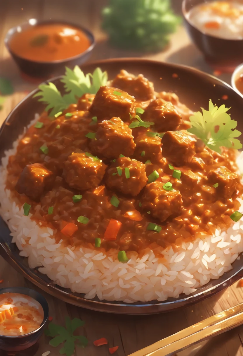 Cute rendang rice