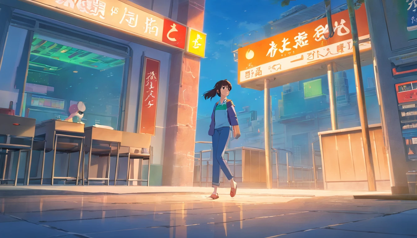 Chinese ink style，Hyper-detailing，comic strip，China-style，pupils，school ground，libraryai，highly detailed surreal vfx，eventide，super-fine，ultra - detailed，high qulity，8K ，oc rendered，dynamic viewing angle