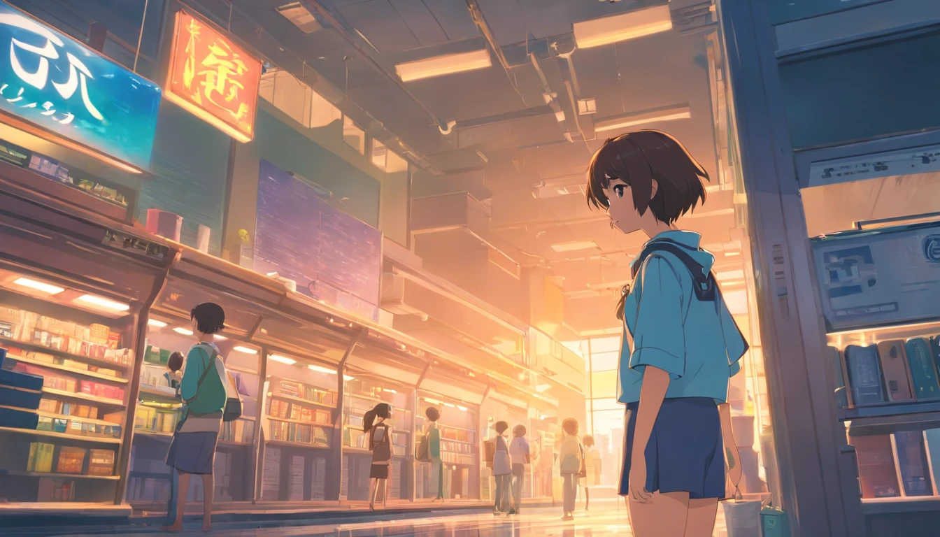 Chinese ink style,Hyper-detailing,comic strip,China-style,pupils,school ground,libraryai,highly detailed surreal vfx,eventide,super-fine,ultra - detailed,high qulity,8K ,oc rendered,dynamic viewing angle