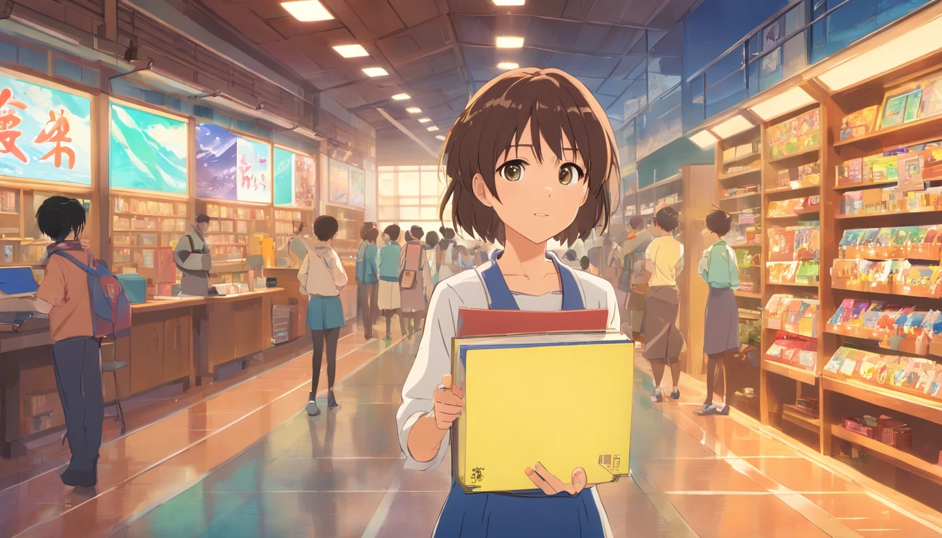 Chinese ink style，Hyper-detailing，comic strip，China-style，pupils，school ground，libraryai，highly detailed surreal vfx，eventide，super-fine，ultra - detailed，high qulity，8K ，oc rendered，dynamic viewing angle