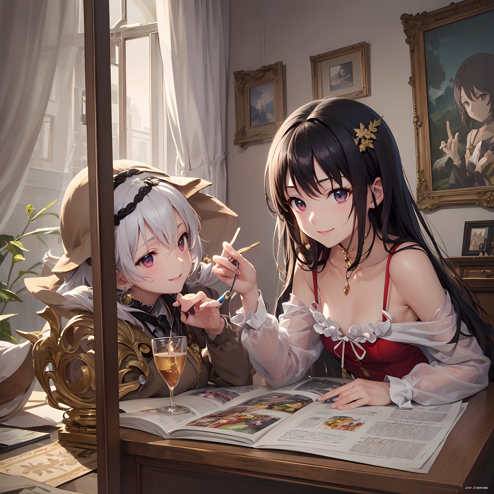 (Finest quality)),(超A high resolution),(ultra-detailliert),(Meticulous portrayal),((Best Anime)),(Finest works of art),sharpnes,Clair, (Little Angels),Bursting smile