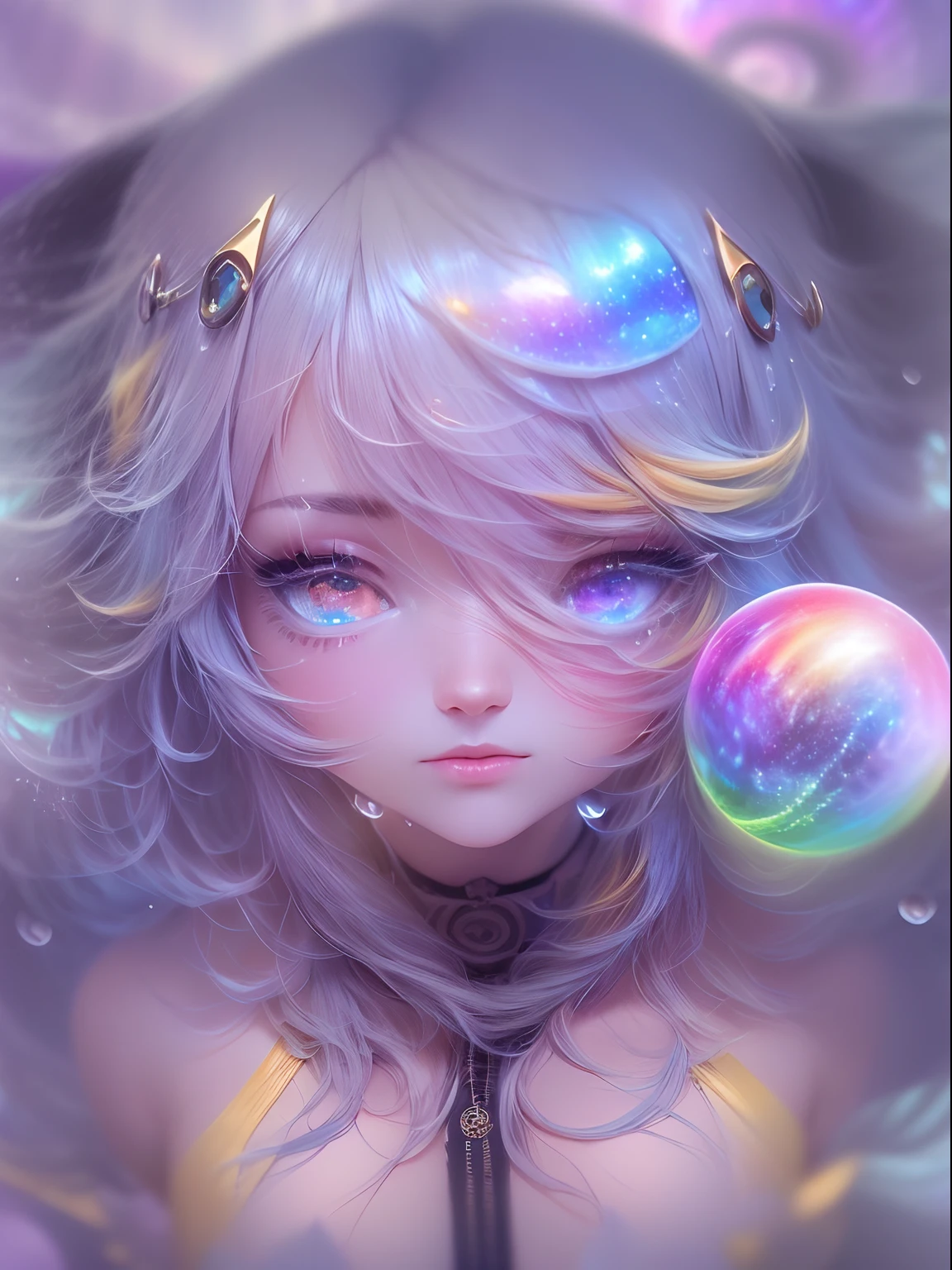 (((Ayanami Rei))),((((BREAK,design an image with fisheye lens effect, Capture a characteristic broad field of view, curved perspective.BREAK,)))((1girl in:1.1,Solo,))(masutepiece,Best Quality, Official art,Aim for an audience, Beautiful and aesthetic:1.3),((超A high resolution,Golden ratio,)) (4K),((Seen from above,zori,rainbow,Strawberry field,raindrops, Dreamland,Beautiful sky,Detailed Northern Lights)),((((Spiral Bubble,))))Dynamic lighting, Cinematic lighting,(Fantasy,Blurred image,arms behind back,)((psychedelic)),((Dreamy)),((Holographic,))Radio City, Physically-based rendering,Automatic White Balance), technological sense,amazing,Sharp Focus,Detailed background,Rich background, (((High detailed skin,)))Dynamic lighting,intricate detailed outfit,Glowing eyes,Watery eyes,((Long hair,))skiny,slender,Smooth beast,Blue Backless Dress,Formal Dresses,((Lace Veil)),Headgear,(masterpiece sidelighting),(a beauty girl,The sheen),(sky blue hair,Pink eyes,）[[Delicate fingers and hands:0.55]::0.85],(Detail fingers),(((Ultra Photographic Quality,ultra wide-angle)))),((unbelievable Ridiculous,Photoreality)),(breality:0.7),((A girl is chanting,Singing,))((Micro distance,Bust,))Diamond Rings,((extremely_Detailed_Eyes_And_Face)),(disheveled hair),Film Girl,(Dynamic configuration: 1.2),Brilliant,Drifting nebula,Ethereal, Glossy ,striking contrast,High color saturation