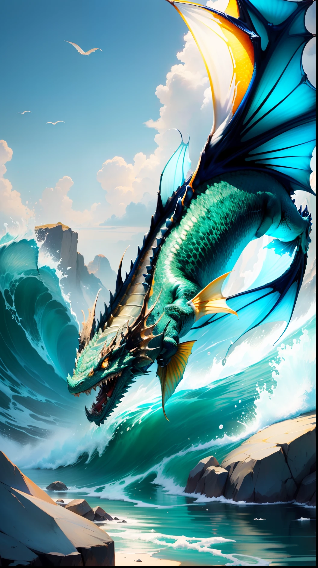 Fish tranform to dragon