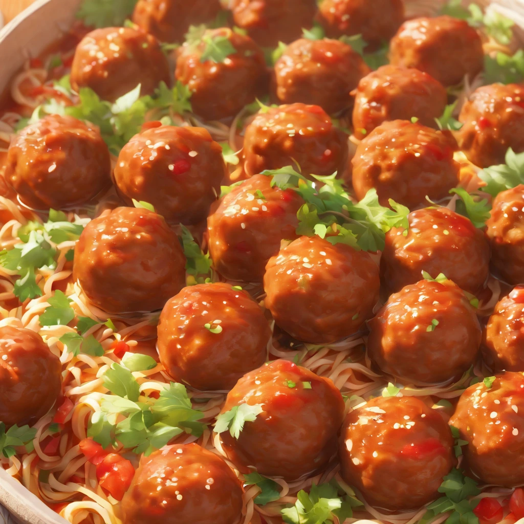 Typical Indonesian meatballs