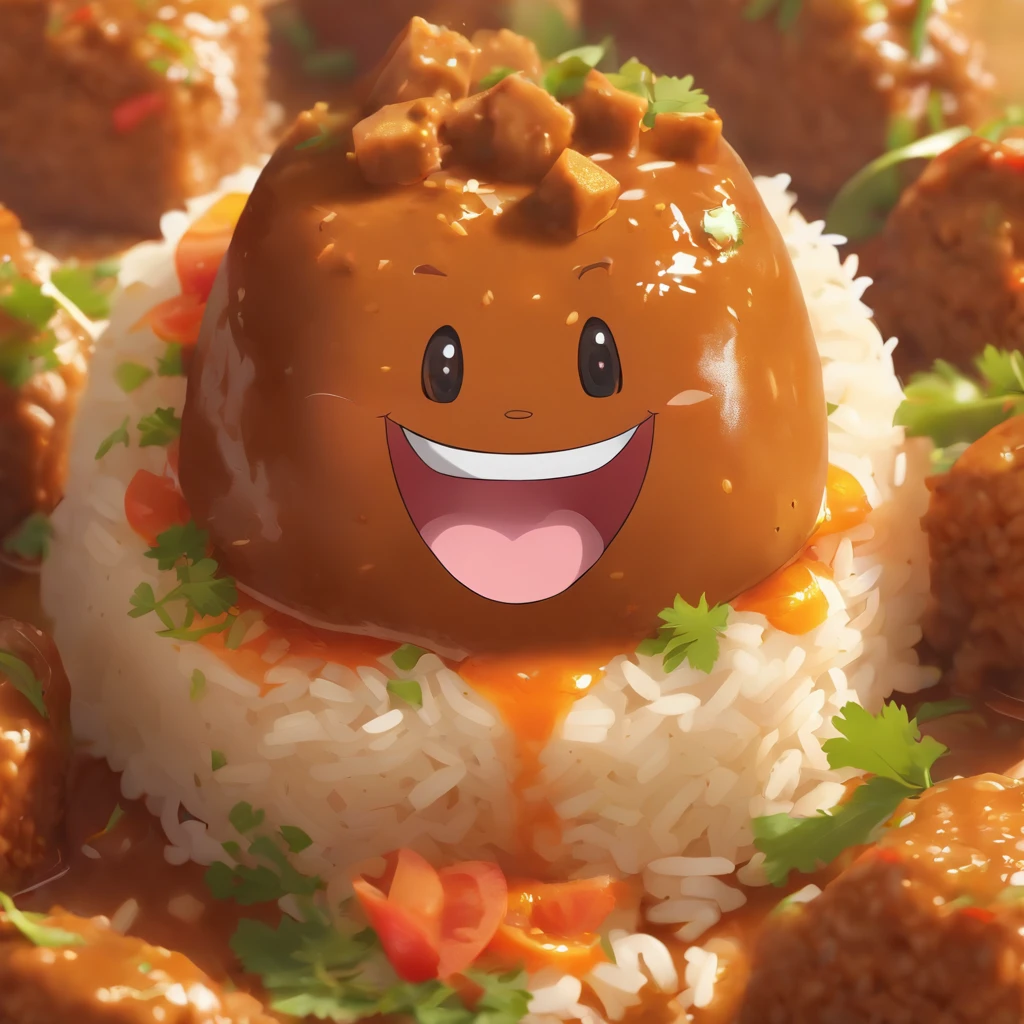 Cute rendang rice