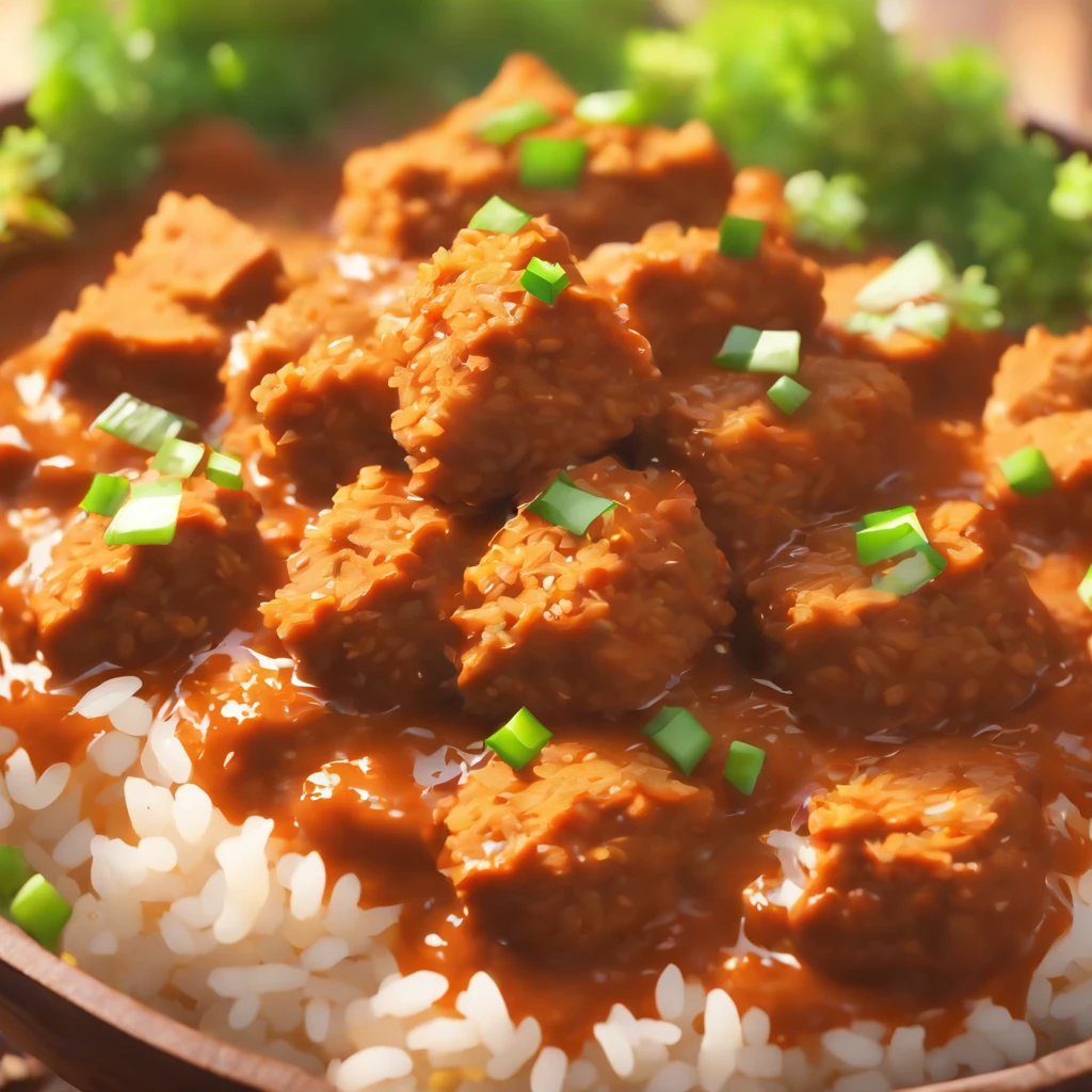 Cute rendang rice