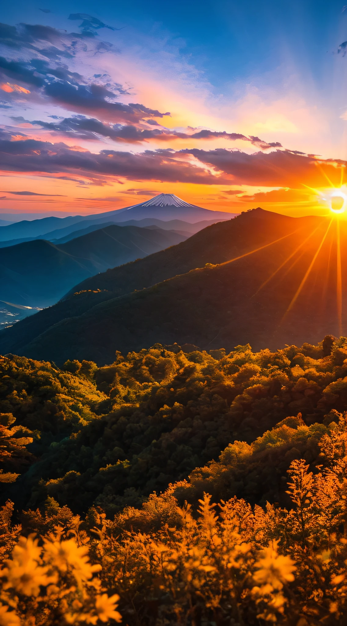 View of Alafid on the hill，Sunset on the mountain, japan mountains, mountain sunrise, sun rises between two mountains, sunshine lighting high mountains, mountains and colorful sunset!!, sunrise light, Sunset light, beautiful sunrise lighting, mountains and sunset!!, beautiful sunrise, sunrise lighting, sunrise colors, Beautiful sunset, Colorful sunset, sunset in a valley, amazing sunset