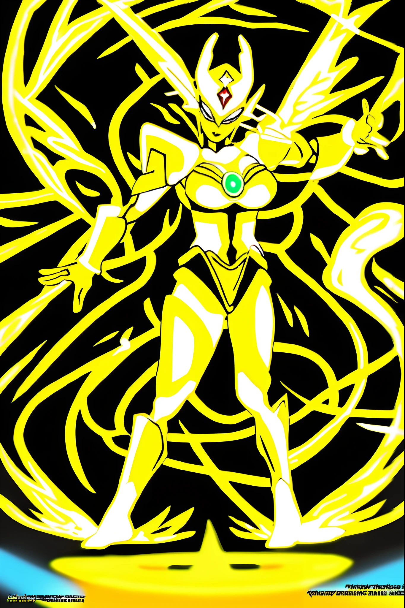 sentai ,, standing solo, weird, bizzare, angelic, divine, aura, celest, female, big breast, full body