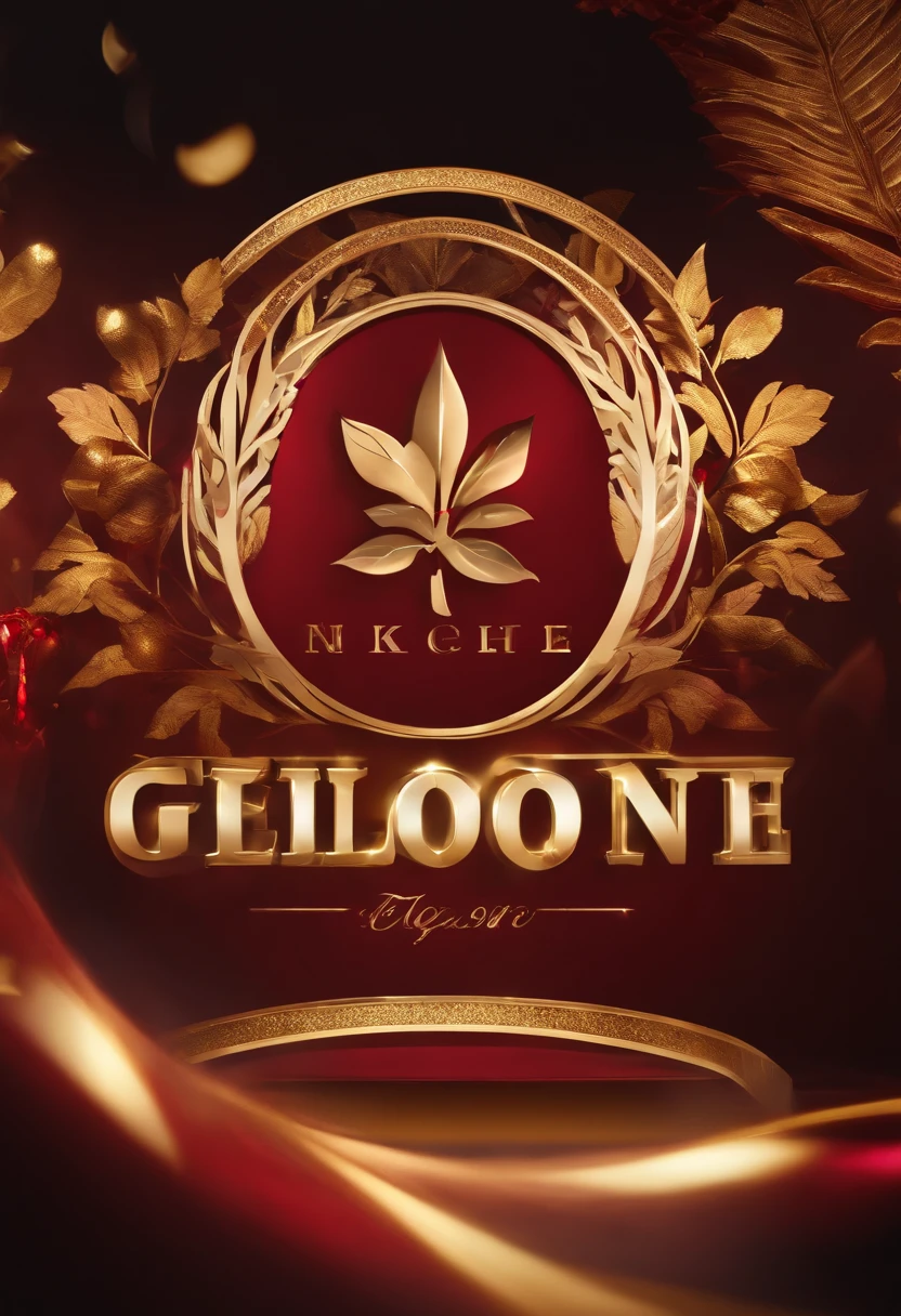 Design a logo for a night club - Concept about the elegant of gentle men - Main Color: Red wine, Golden, Dark metal - Texuture Metalic, shining@HOKAGE Leaf Village