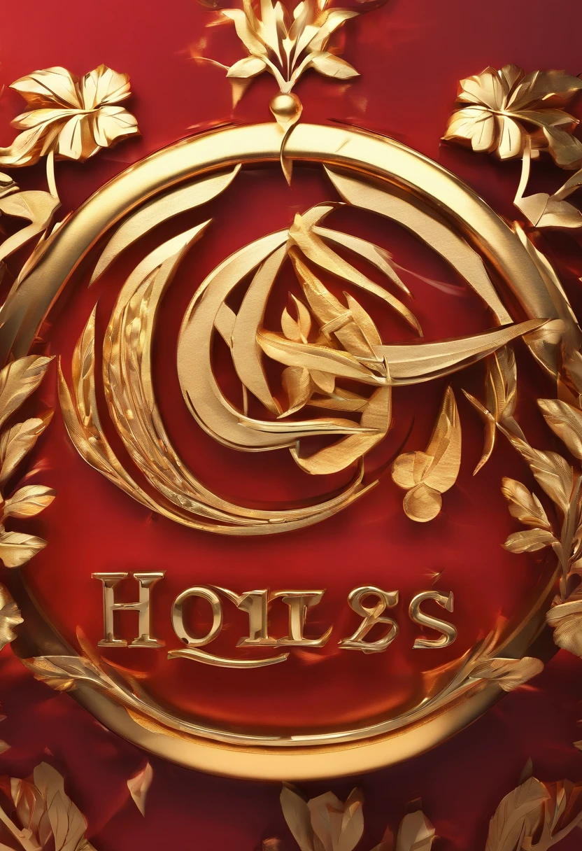 Design a logo for a night club - Concept about the elegant of gentle men - Main Color: Red wine, Golden, Dark metal - Texuture Metalic, shining@HOKAGE Leaf Village