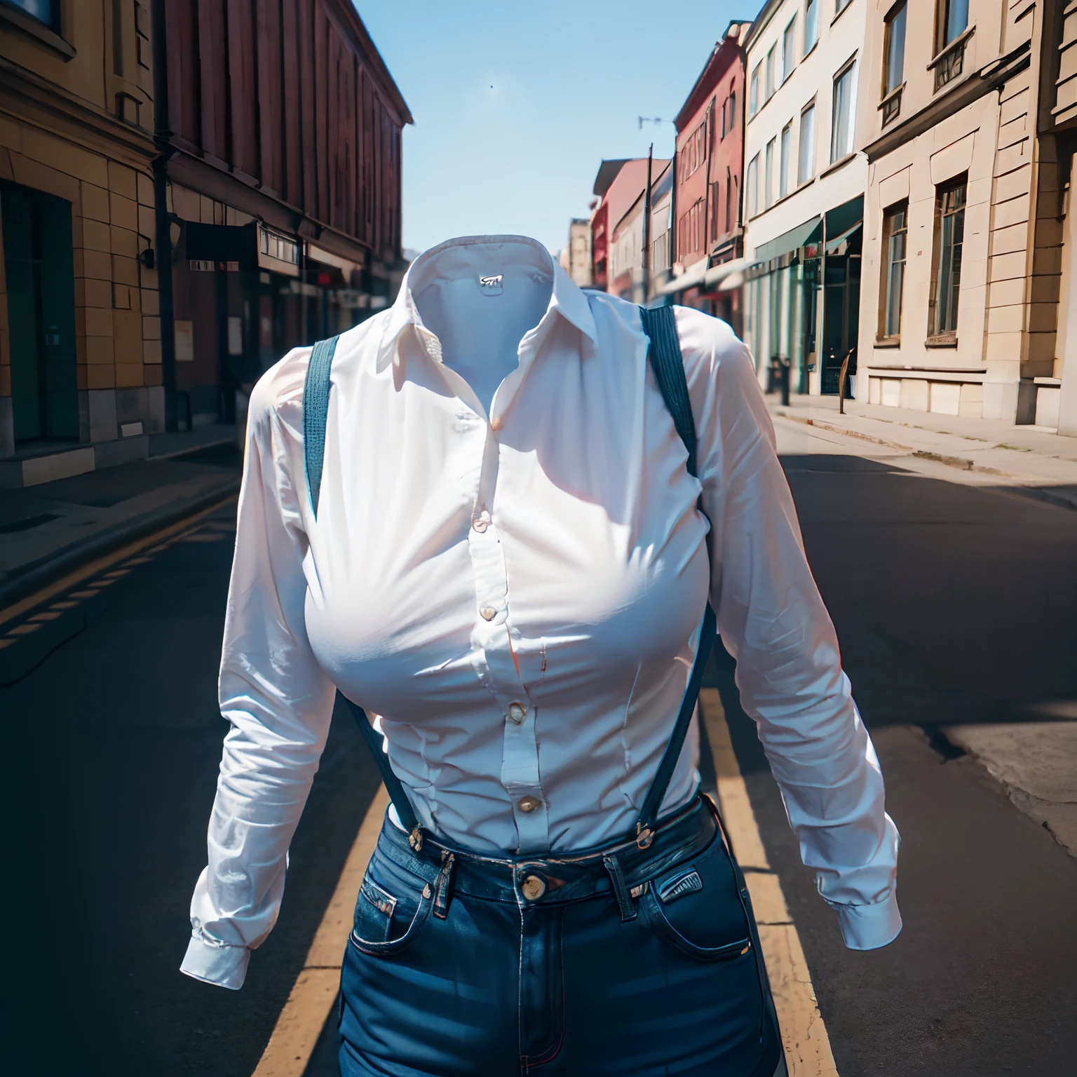 school suspenders, ((invisible, no humans:1.5, headless:1.5, handless, legless)), big breast, close-up to breast,
(8k, RAW photo, best quality, masterpiece:1.2), (realistic, photo-realistic:1.37),photon mapping, radiosity, ((Hasselblad photography)),physically-based rendering,