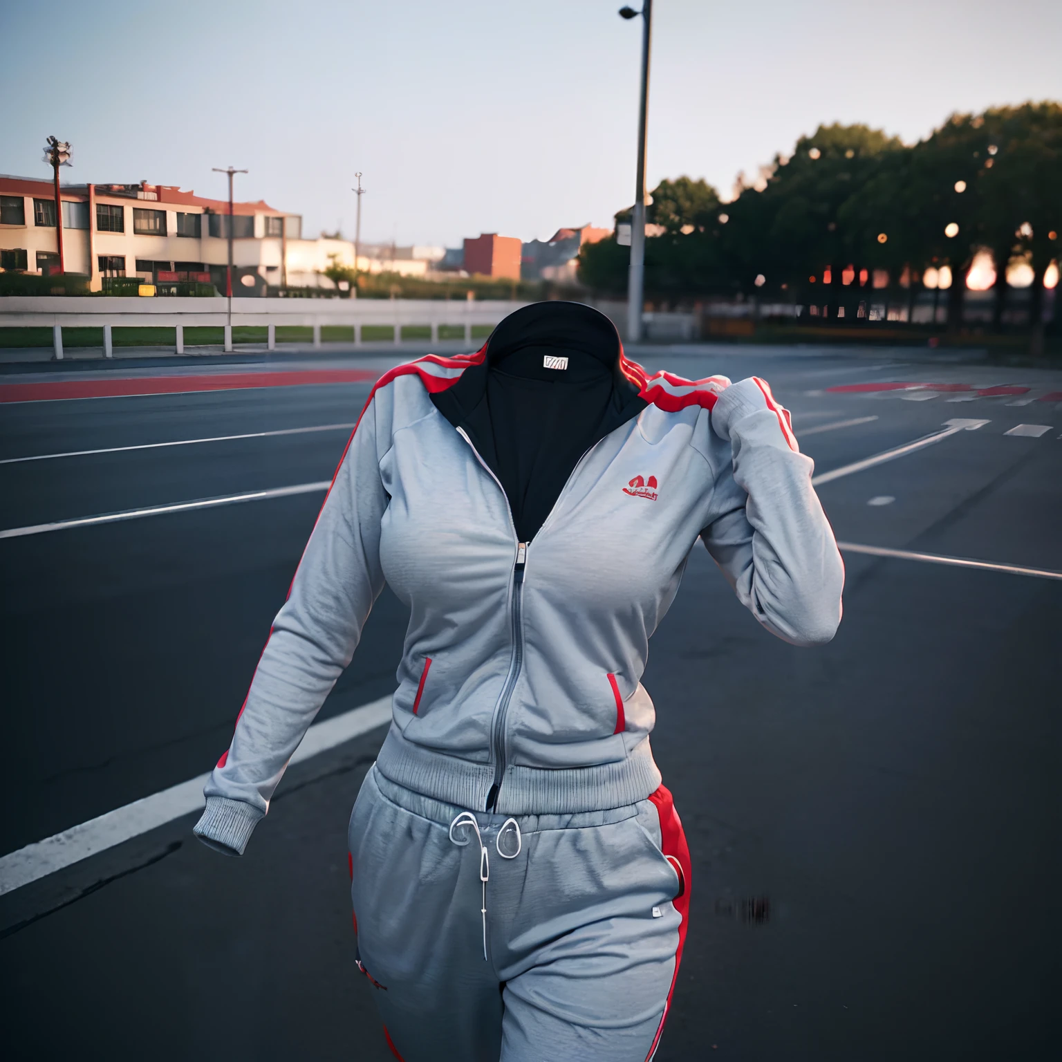 school tracksuits,((invisible, no humans:1.5, headless:1.5, handless, legless)), big breast, from behind, big hips,
(8k, RAW photo, best quality, masterpiece:1.2), (realistic, photo-realistic:1.37),photon mapping, radiosity, ((Hasselblad photography)),physically-based rendering,