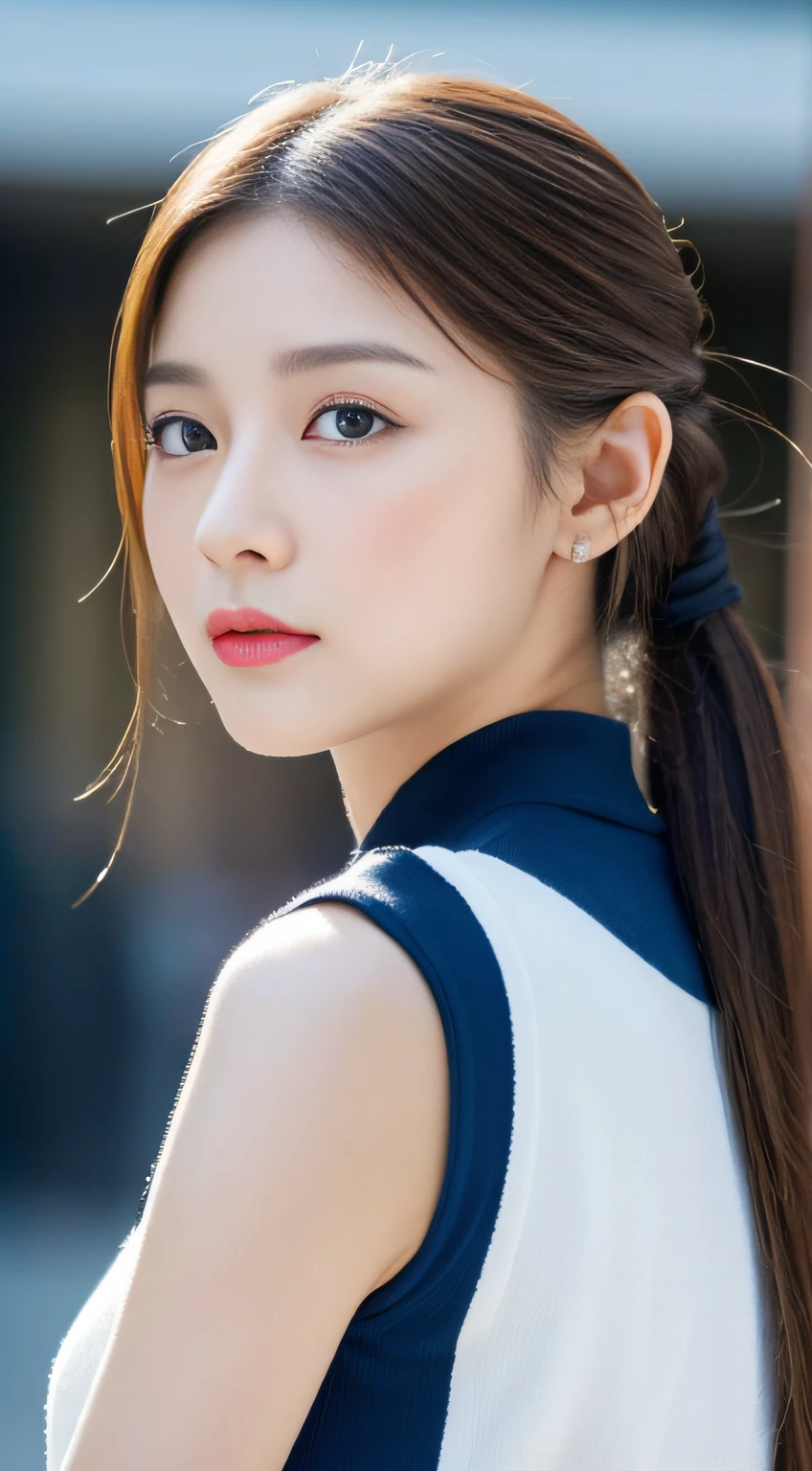 (((32K,very high res, high detailing, highly accurate,Masterpiece Girl 1))),Raw photo & realistic atmosphere,beautiful dark blue eyes,Detailed mouth,Glossy lips,Detailed eyebrows,Soft white skin that shines with every detail,,Eyes drawn in detail、Very beautiful eyes with azure eyes,Detailed lips、Very beautiful face,Very well-formed face、Lifelike face,shiny beautiful lips,Beautiful eyebrows,Infinite reality,Best design,(Insanely cute Japan 16-year-old girl,Healthy style,Beautifully shaped breasts,Very cute beautiful girl,Little Girl:1.5),Best Natural Makeup,Japanese ido,Korean Idols,Young sensual idol,Moist eyes,Dark beautiful eyes,Beautiful butt,beauty legs,,camel's foot,,Skinny Fingers,Detailed elongated legs:1.3),超A high resolution、,Natural and realistic face,Back lighting,Pure eyes are too cute,(((photorealisim))),Reality Live Action,(Fashionable earrings,,a necklace,A bracelet,gyuru,Glossy nail art:1.6),(Sexy cheerleader with detailed design,17-year-old loli girl,light brown hair,Braided ponytail,,独奏,natural make up:1.7),Night in Shibuya,(Leaning forward,Upper body close-up,breast closeup,From directly above, Shot from the sky Face approaching and waiting for a kiss,amorous,closing eye:1.8)