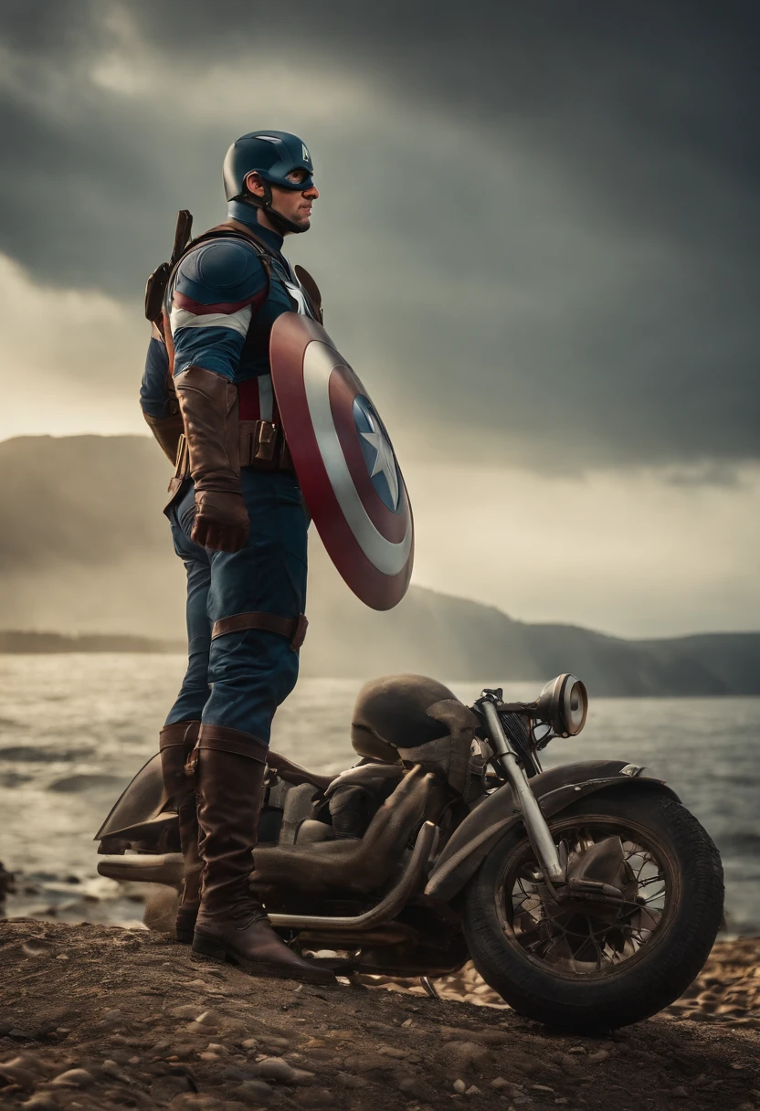 (Captain America), solo, on holiday