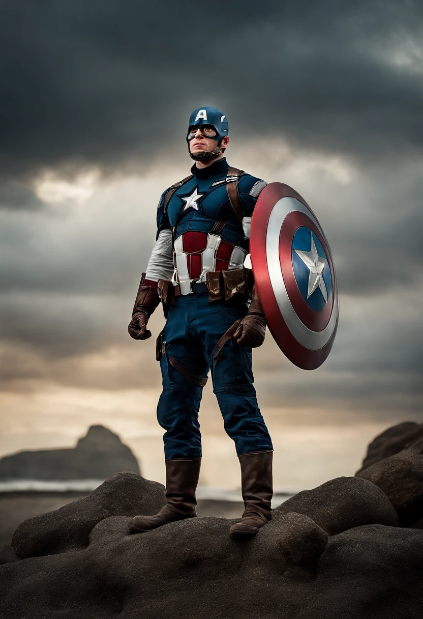 (Captain America), solo, on holiday