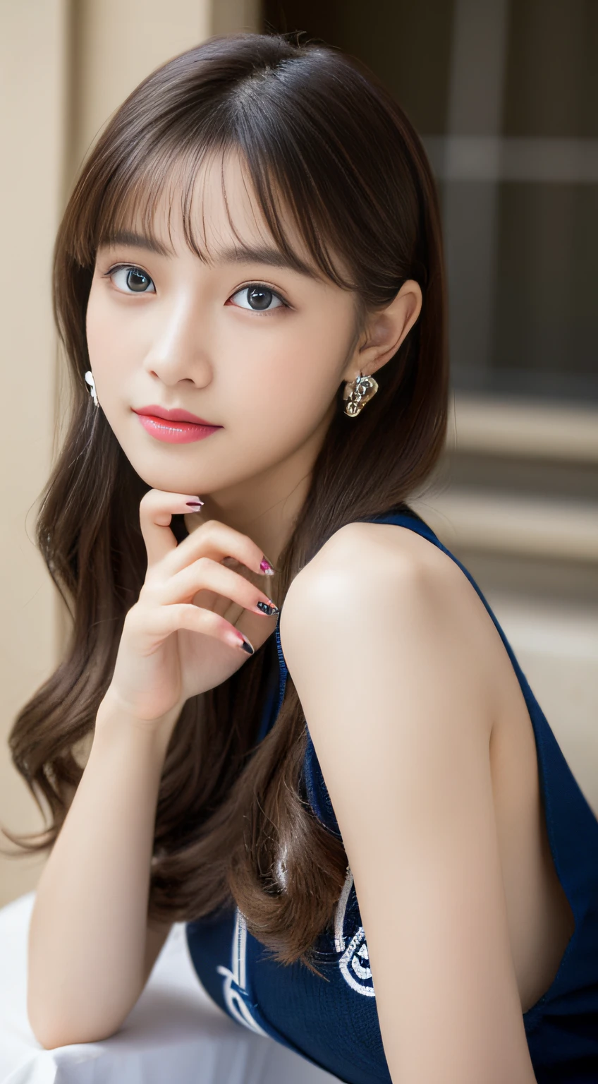 (((32K,very high res, high detailing, highly accurate,Masterpiece Girl 1))),Raw photo & realistic atmosphere,beautiful dark blue eyes,Detailed mouth,Glossy lips,Detailed eyebrows,Soft white skin that shines with every detail,,Eyes drawn in detail、Very beautiful eyes with azure eyes,Detailed lips、Very beautiful face,Very well-formed face、Lifelike face,shiny beautiful lips,Beautiful eyebrows,Infinite reality,Best design,（Insanely cute Japan 16-year-old girl,Healthy style,Beautifully shaped breasts,Very cute beautiful girl,Little Girl：1.5）,Best Natural Makeup,Japanese ido,Korean Idols,Young sensual idol,Moist eyes,Dark beautiful eyes,Beautiful butt,beauty legs,,camel's foot,,Skinny Fingers,Detailed elongated legs：1.3),超A high resolution、,Natural and realistic face,Back lighting,Pure eyes are too cute,(((photorealisim))),Reality Live Action,（Fashionable earrings,,a necklace,A bracelet,gyuru,Glossy nail art：1.6）,（Colorful uniforms with high detailed design,Sexy Cheerleader,17-year-old loli girl,light brown hair,Braided ponytail,,独奏,natural make up：1.7）,Night in Shibuya,（showing your whole body,squatting and opening legs,amorous：1.8）