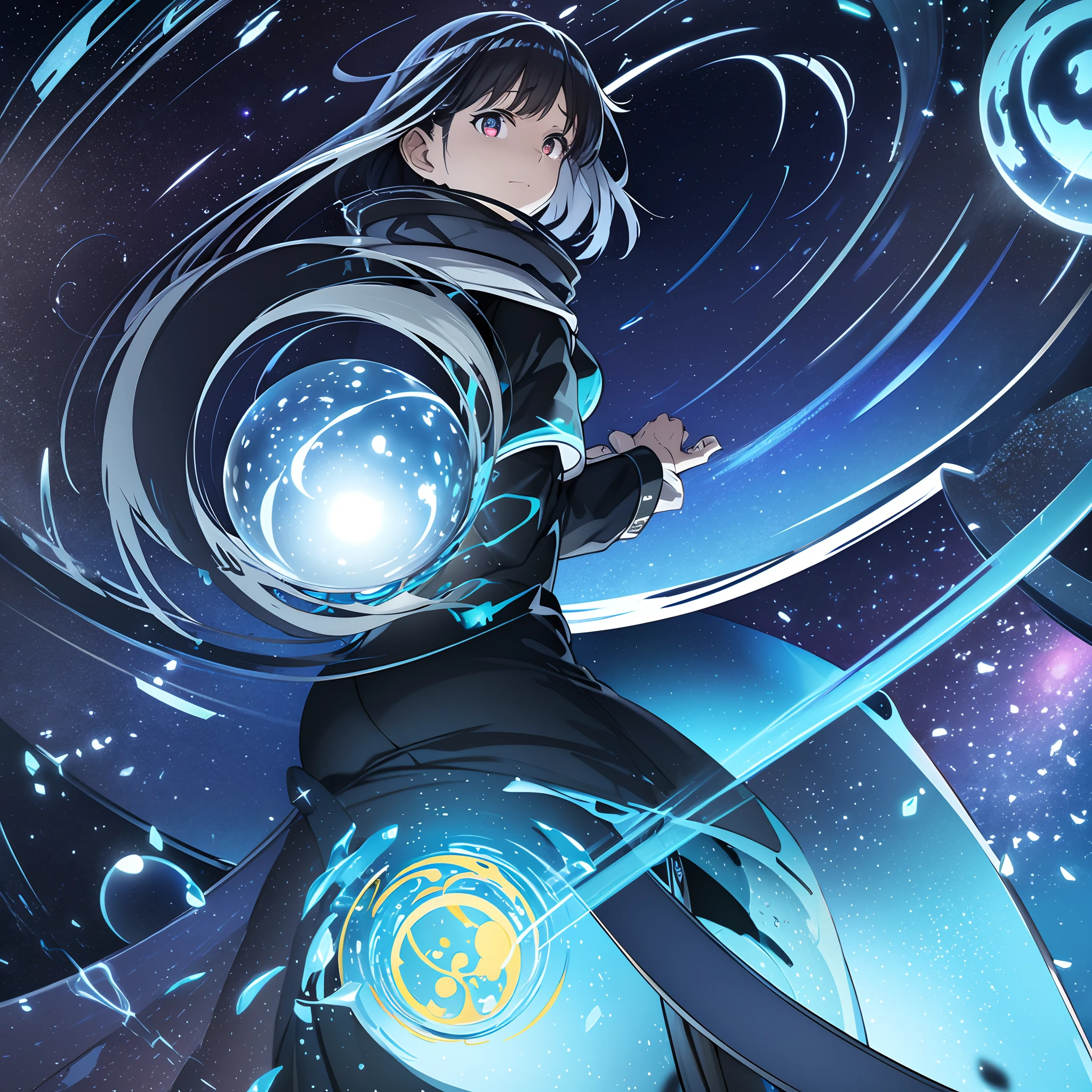 best quality, ultra-detailed, realistic, space, glass orbs, futuristic, sci-fi, vibrant colors, glowing lights, floating spheres, reflection, cosmic energy, ethereal atmosphere, surreal scene, high-tech, supernatural, otherworldly, abstract art, kaleidoscopic patterns, sparkling stars, celestial bodies, endless depth, mesmerizing, immersive experience, intriguing composition, masterful brushwork, captivating, mysterious ambiance