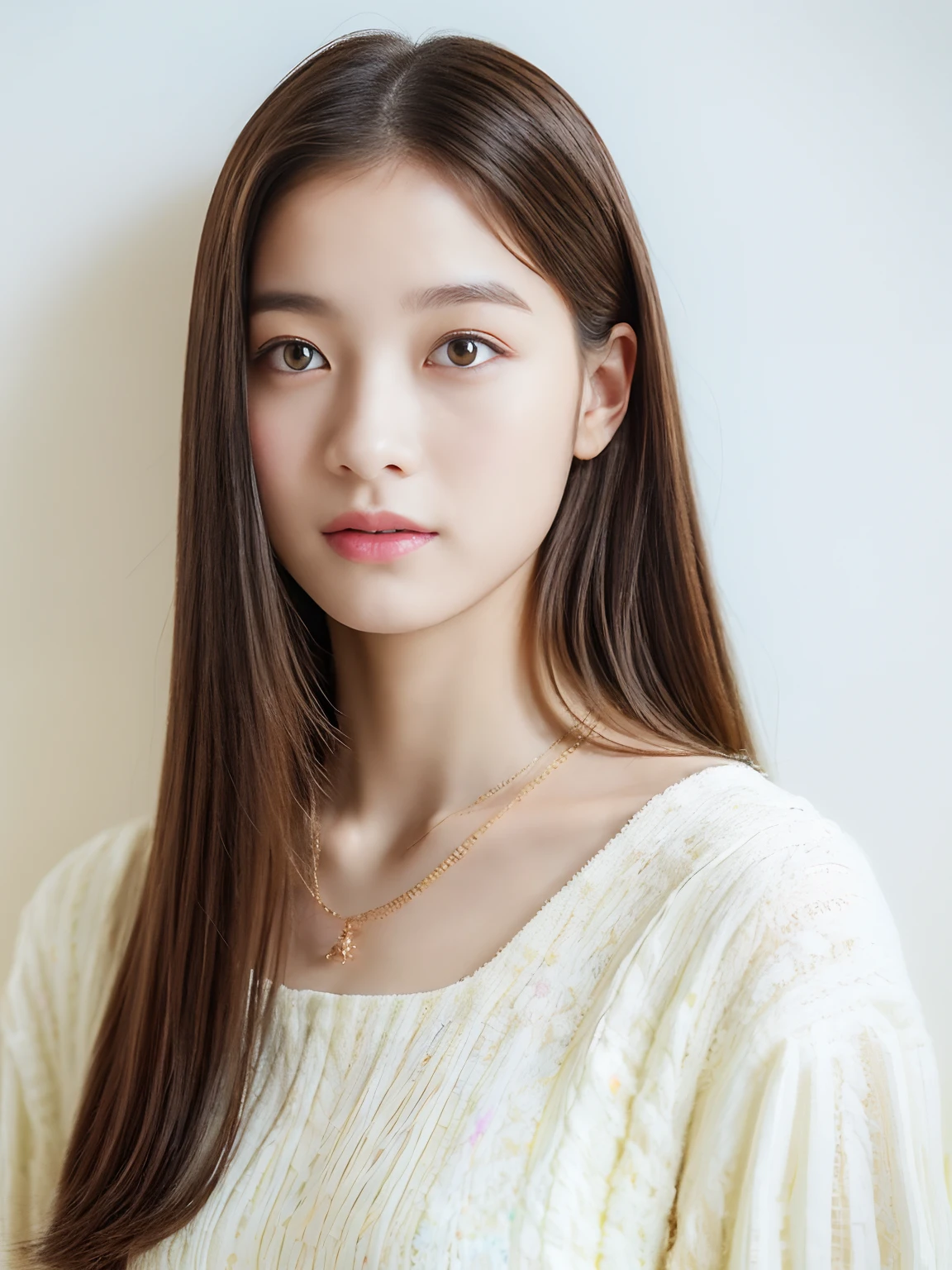 Perfect face and small breasts、Cute clothes、18-year-old girl with slim and slender physique。Skin is detailed and very detailed eyes(1.1 emphasis)、high detailed skin texture(1.1 emphasis)Has a。Slender Necklace、Model Photo Style、Photorealsitic、Skin texture is the texture of real human skin、Detailed skin pores、intricate detailes、Eyes very detailed、Colorful dress with colorful hair、rossdraws pastel vivid、artgerm colorful!!!、!Dream Art Germ、extremely detailed art germ