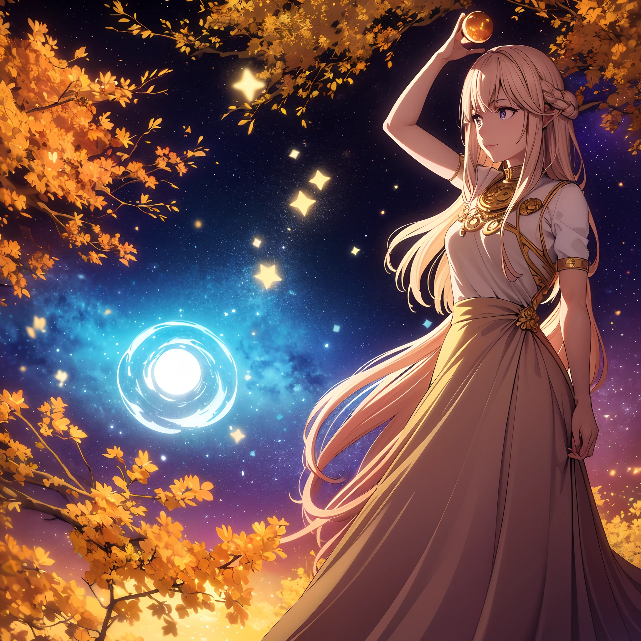 The prompt for the theme "space, tree, goddess" can be as follows:
"tree of life glowing in space against a cosmic backdrop, majestic goddess with flowing hair and ethereal attire, divine light illuminating her face, celestial aura surrounding her, vibrant colors of the universe, intricate tree branches reaching towards the stars, enchanting and mystical atmosphere, (best quality, 4k, highres, masterpiece:1.2), ultra-detailed, (realistic:1.37), portraits, surreal, vibrant color palette, soft and diffused lighting"
Remember to follow the prompt requirements and format. Feel free to add more relevant details as needed.