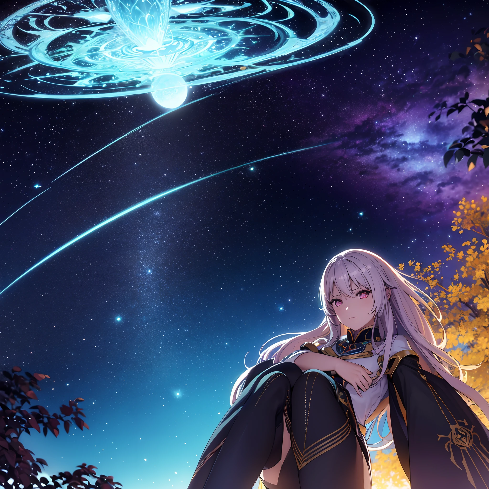The prompt for the theme "space, tree, goddess" can be as follows:
"tree of life glowing in space against a cosmic backdrop, majestic goddess with flowing hair and ethereal attire, divine light illuminating her face, celestial aura surrounding her, vibrant colors of the universe, intricate tree branches reaching towards the stars, enchanting and mystical atmosphere, (best quality, 4k, highres, masterpiece:1.2), ultra-detailed, (realistic:1.37), portraits, surreal, vibrant color palette, soft and diffused lighting"
Remember to follow the prompt requirements and format. Feel free to add more relevant details as needed.