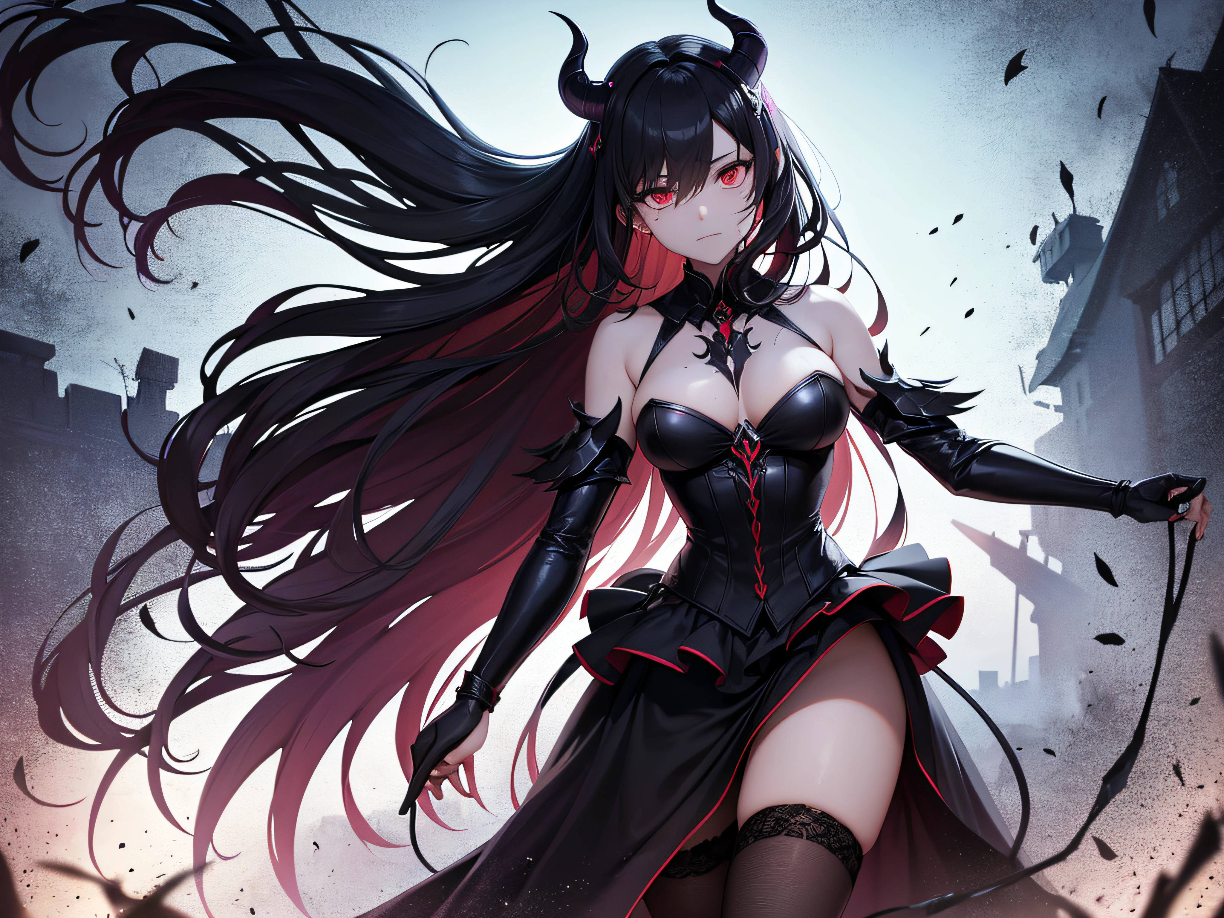 (dark skin), (demon horns), large breasts, Immortal temptation takes over my mind Condemned Fallen weak on my knees, summon the strength Of mayhem I am the storm that is approaching Provoking black clouds in isolation I am reclaimer of my name Born in flames, I have been blessed My family crest is a demon of death Forsakened, I am awakened A phoenix's ash in dark divine Descending misery Destiny chasing time Inherit the nightmare, surrounded by fate Can't run away Keep walking the line between the light Led astray Through vacant halls I won't surrend5r The truth rev5aled in eyes of ember We fight through fire and ice forever Two souls once lost, and now they remember I am the storm that is approaching Provoking black clouds and isolation I am reclaimer of my name Born in flames, I have been blessed My family crest is a demon of death Forsakened, I am awakened A phoenix's ash in dark divine Descending misery Destiny chasing time Disappear into the night Lost shadows left behind Obsession's pulling me Fading, I've come to take what's mine Lurking in the shadows under veil of night Constellations of blood pirouette Dancing through the graves of those who stand at my feet Dreams of the black throne I keep on repeat A derelict of darkness, summoned from the ashes The puppetmaster congregates all the masses Pulling strings, twisting minds as blades hit You want this power? Then come try and take it Beyond the tree Fire burns Secret love Bloodline yearns Dark minds embrace Crimson joy Does your dim heart Heal or destroy? Bury the light deep within Cast aside, there's no coming home We're burning chaos in the wind Drifting in the ocean all alone