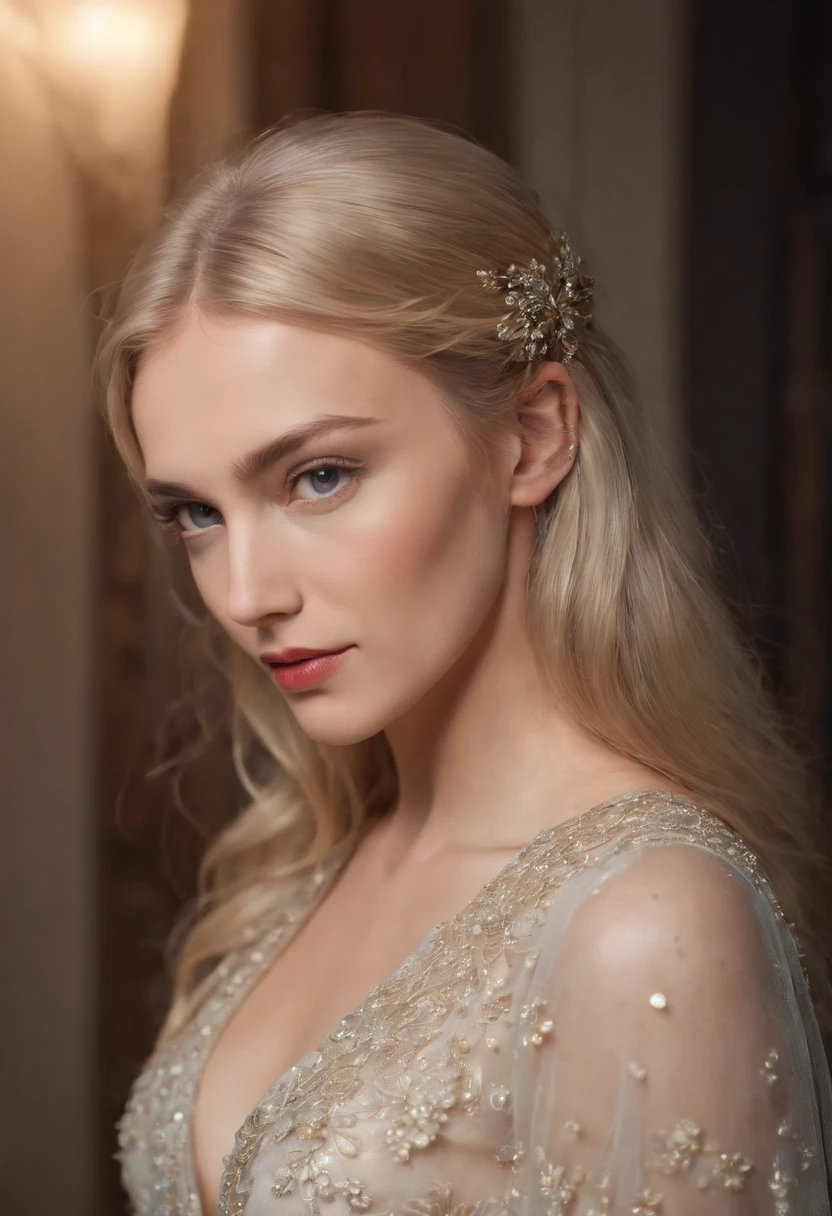 portrait of beautiful modern russian empress, blonde hair, high details, realistic face , colourful carpet, ultra high quality, high details, fashion , red lips, blue eyes, Editorial photography, Photography, cinematic, Photo shoot, Shot with 70mm lens, Depth of field, White balance, 32k, Super resolution, Megapixel, Backlighting, Natural lighting, Incandescent lighting, Optical fiber, Dark lighting, Cinematic lighting, Studio lighting, Soft lighting, Volumetric lighting, Contrast lighting, Beautiful lighting, full body, Accent Light, Global Illumination, Optics, Scattering, Glowing Shadows, Rough, Flickering, Lumen Reflections, Screen Space Reflections, Diffraction Gradation, Chromatic Aberration, FKAA, TXAA, RTX, SSAO, shaders, GLSL shaders, post-processing, post-processing, full body, Cel shading, CGI, VFX, SFX, insanely detailed and intricate, hyper-maximalist, elegant, hyper-realistic, super detailed