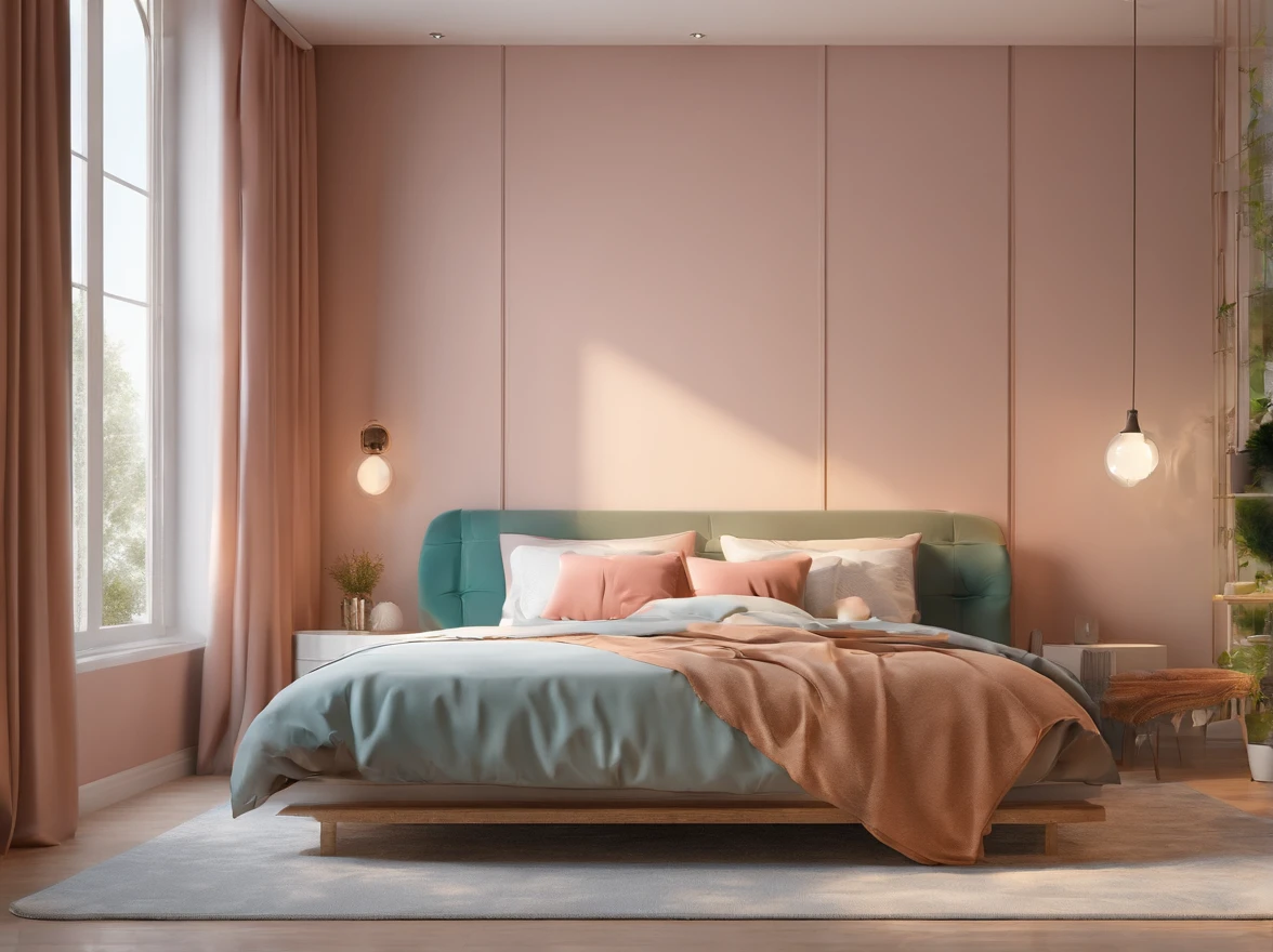 Create a realistic background of a room without the mattress