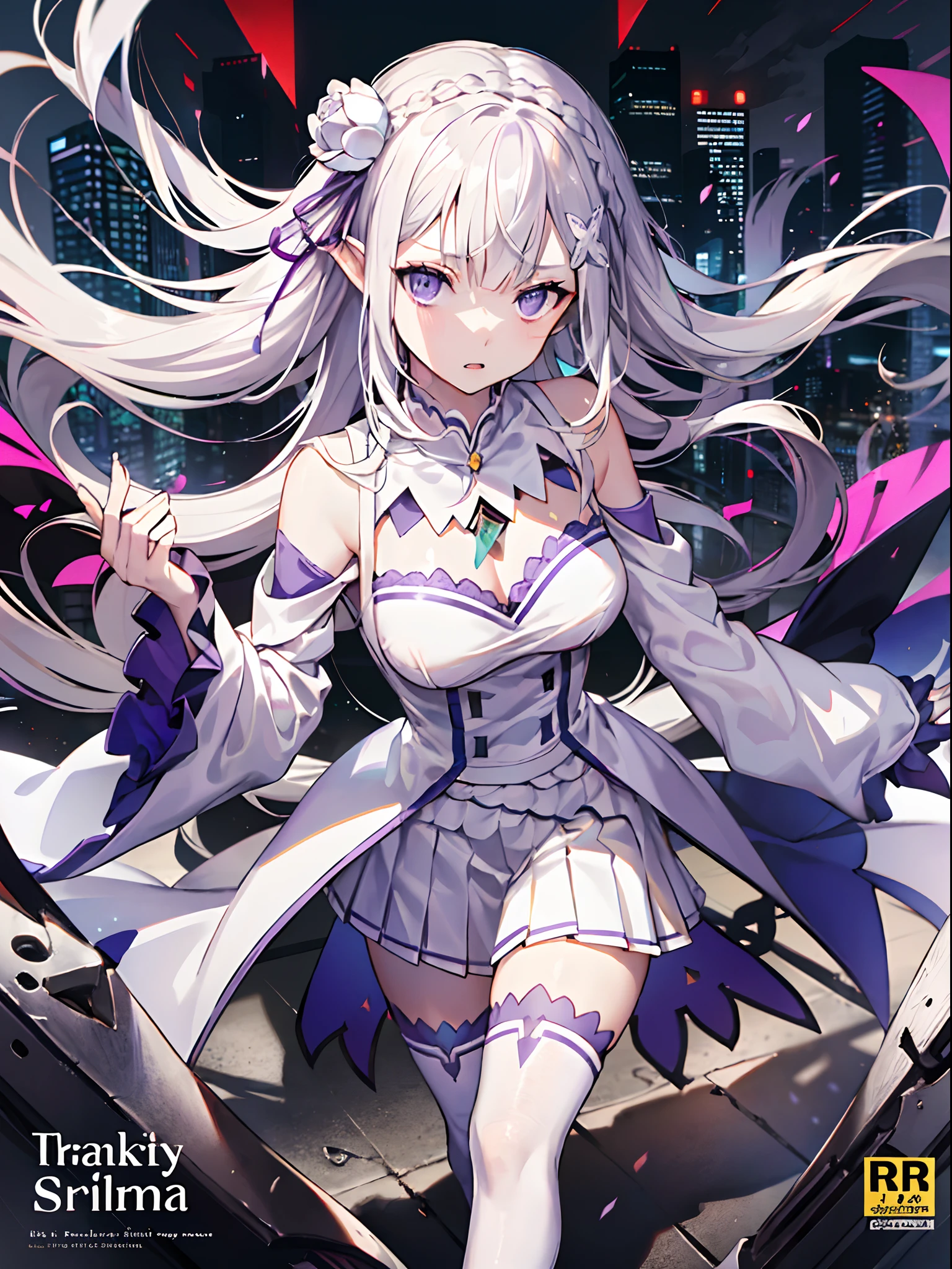 (masterpiece:1.4), (best quality:1.4), 1girl, solo, armpits,
red eyes, white hair, long hair, (illyasviel von einzbern:1.2), bangs, hair between eyes, (buruma), frown, angry,
looking at viewer,
Indoor, sky, night, (standing spreading legs:1.5, perfect anatomy, panties:1.5), (ultra close distance front face shot:1.1),