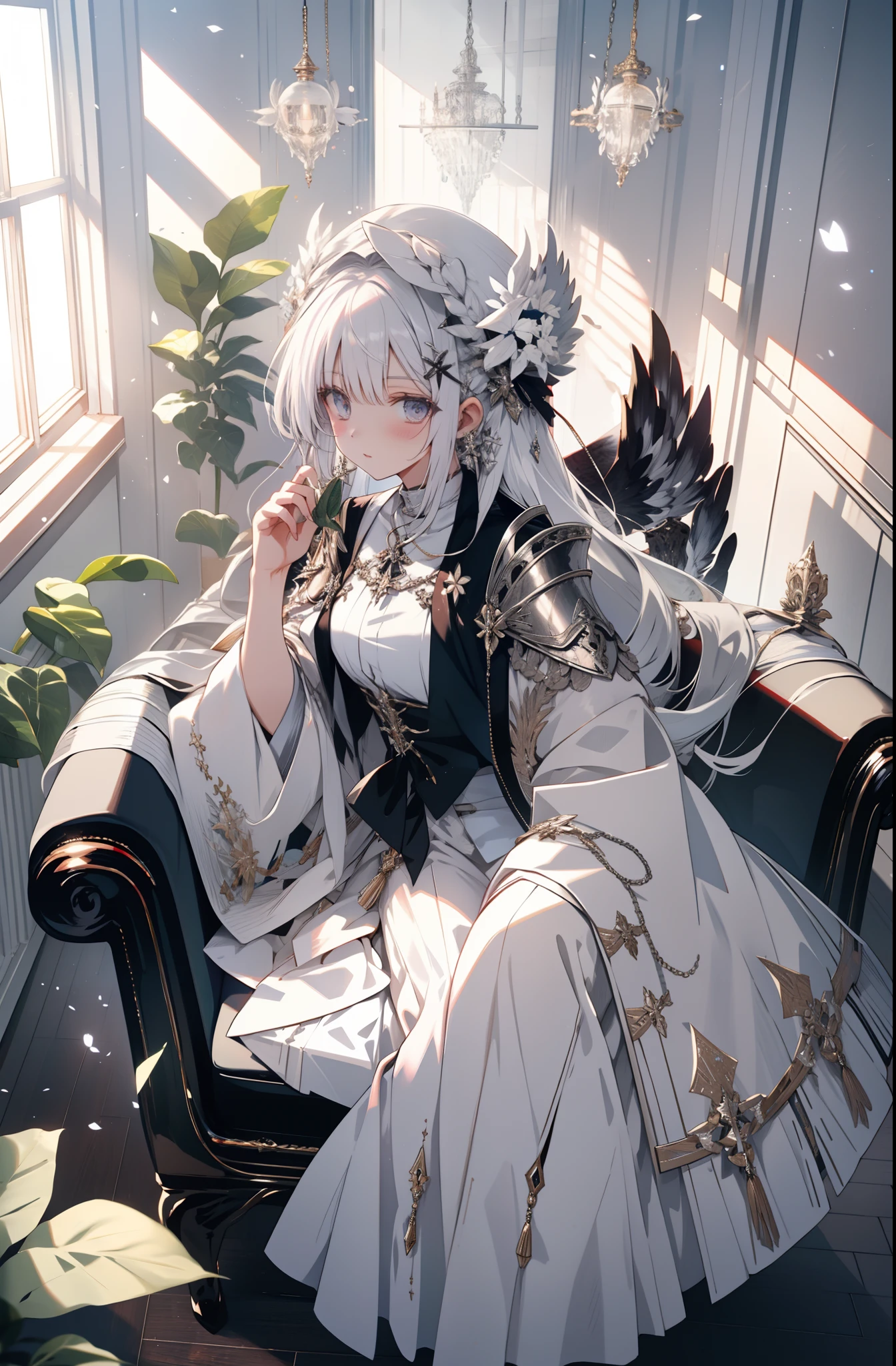 White-haired eight-winged angel